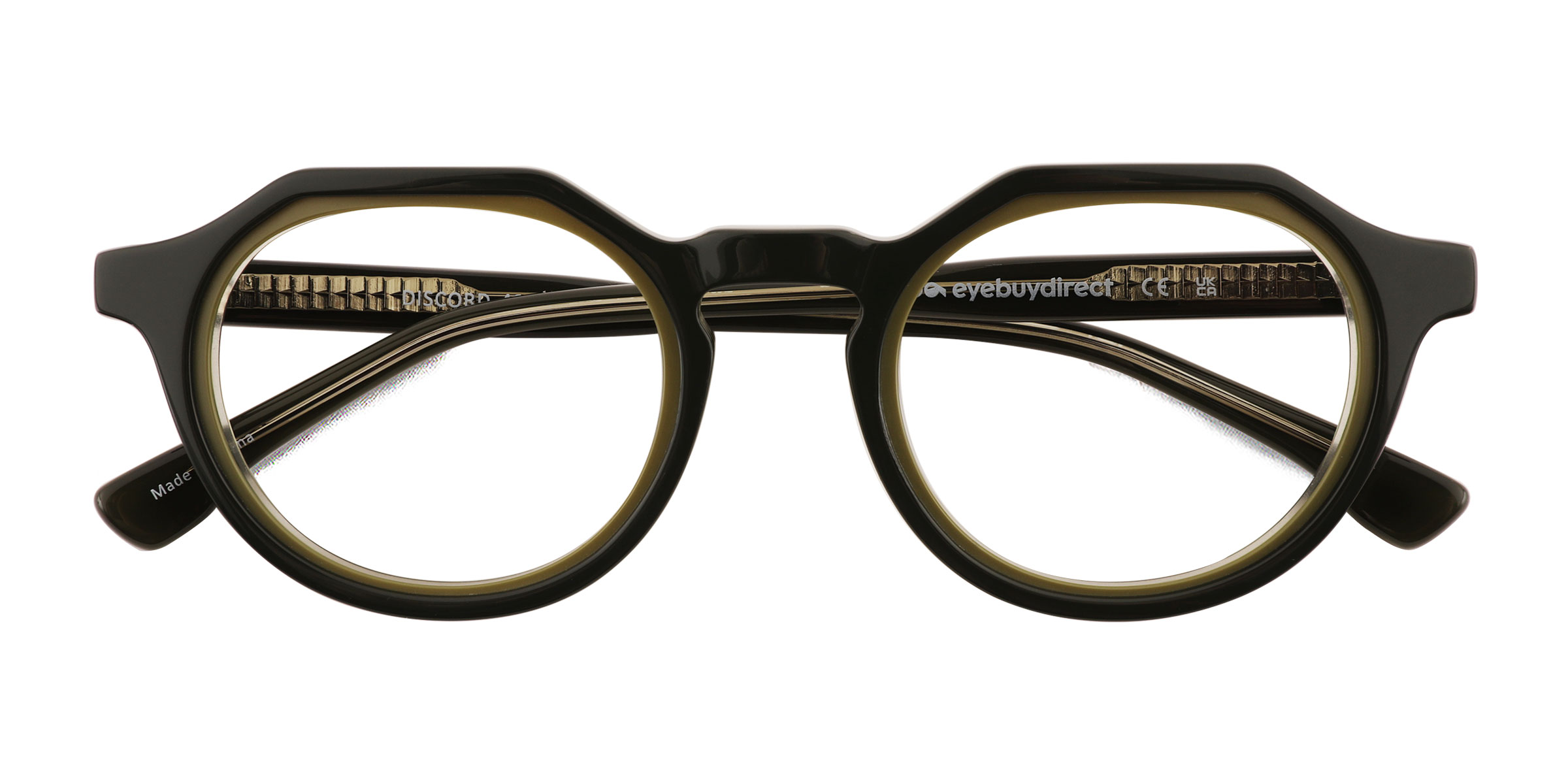 Clear Green Discord - Acetate Eyeglasses