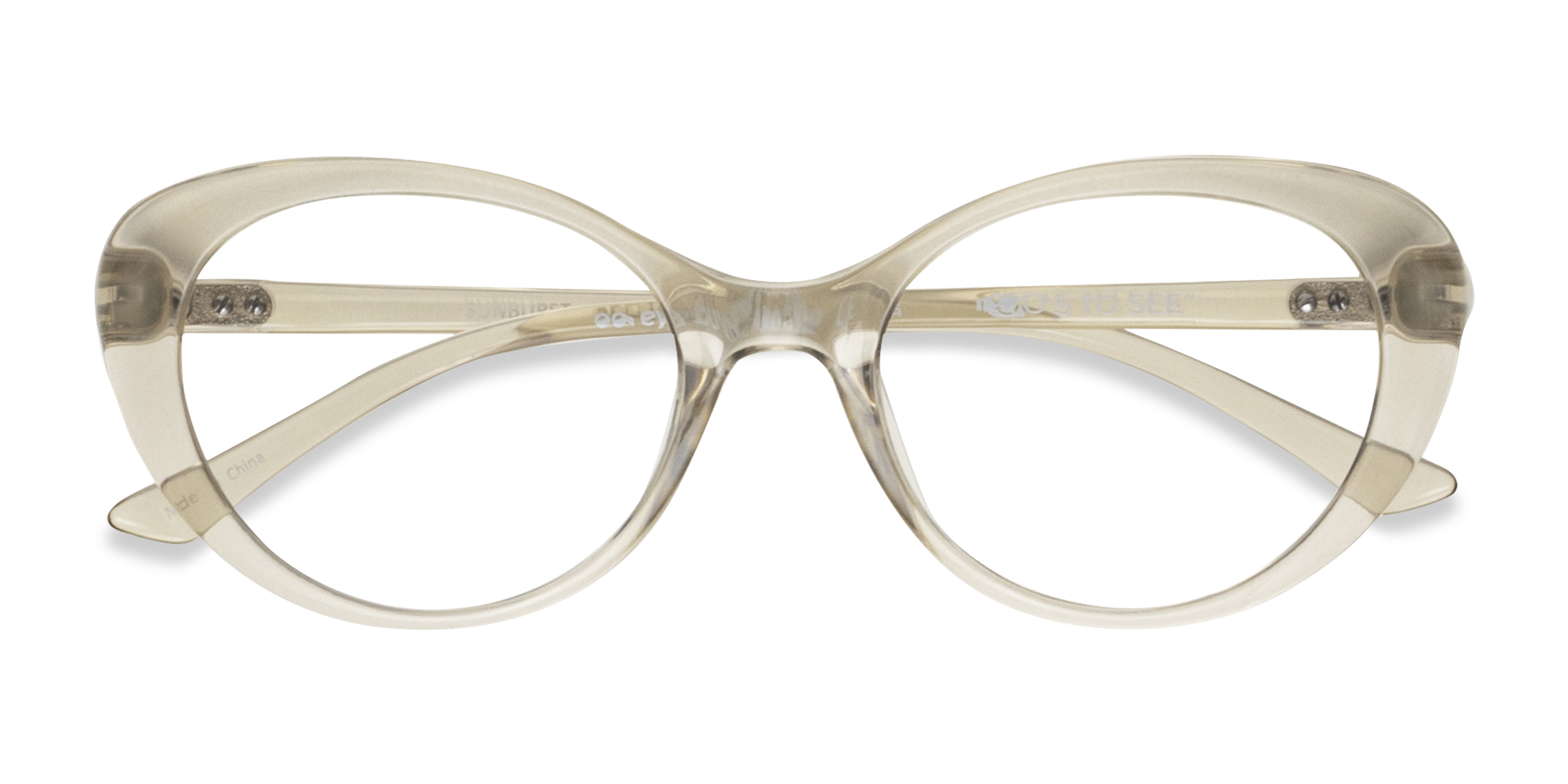 Clear Yellow Sunburst - Plastique Lunettes de vue