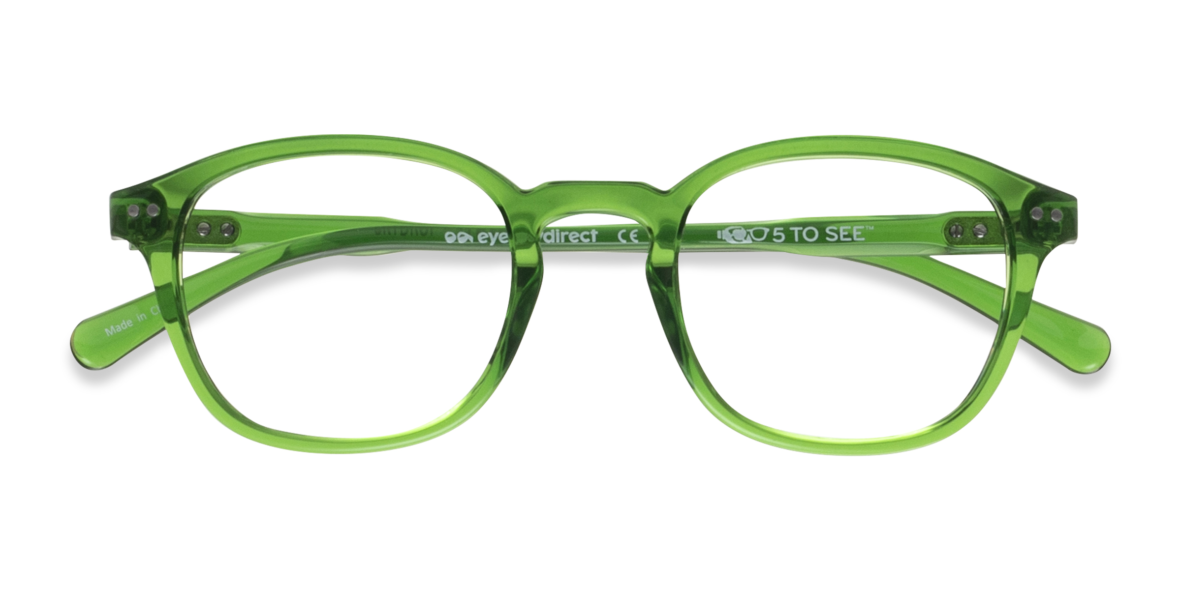 Clear Green Skydrop - Plastic Eyeglasses