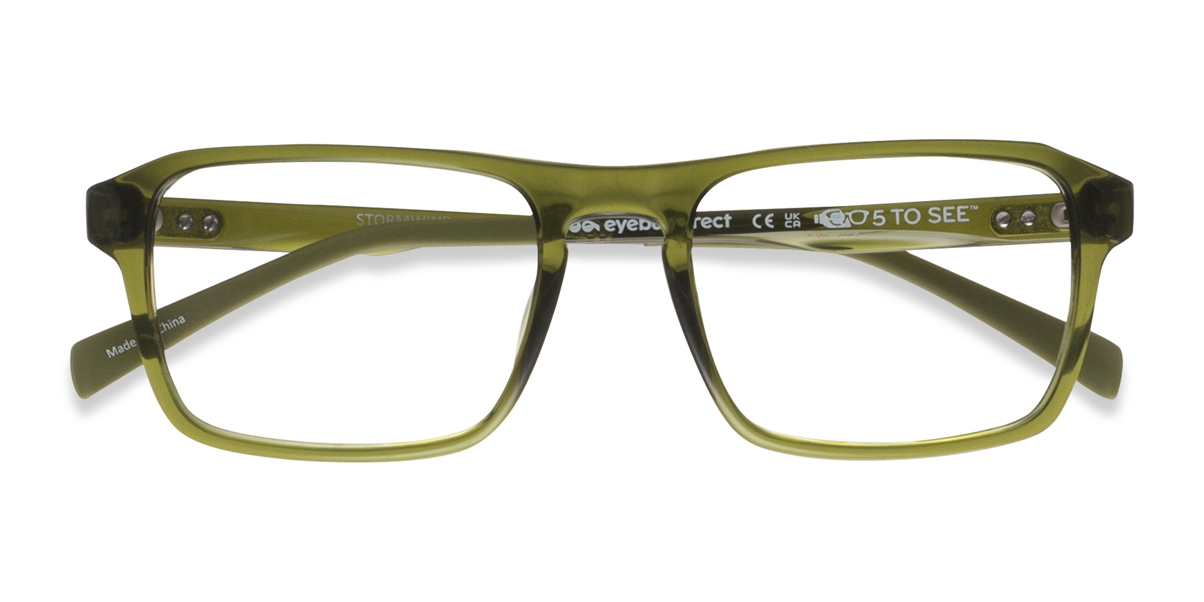 Clear Green Stormwind - Plastic Eyeglasses