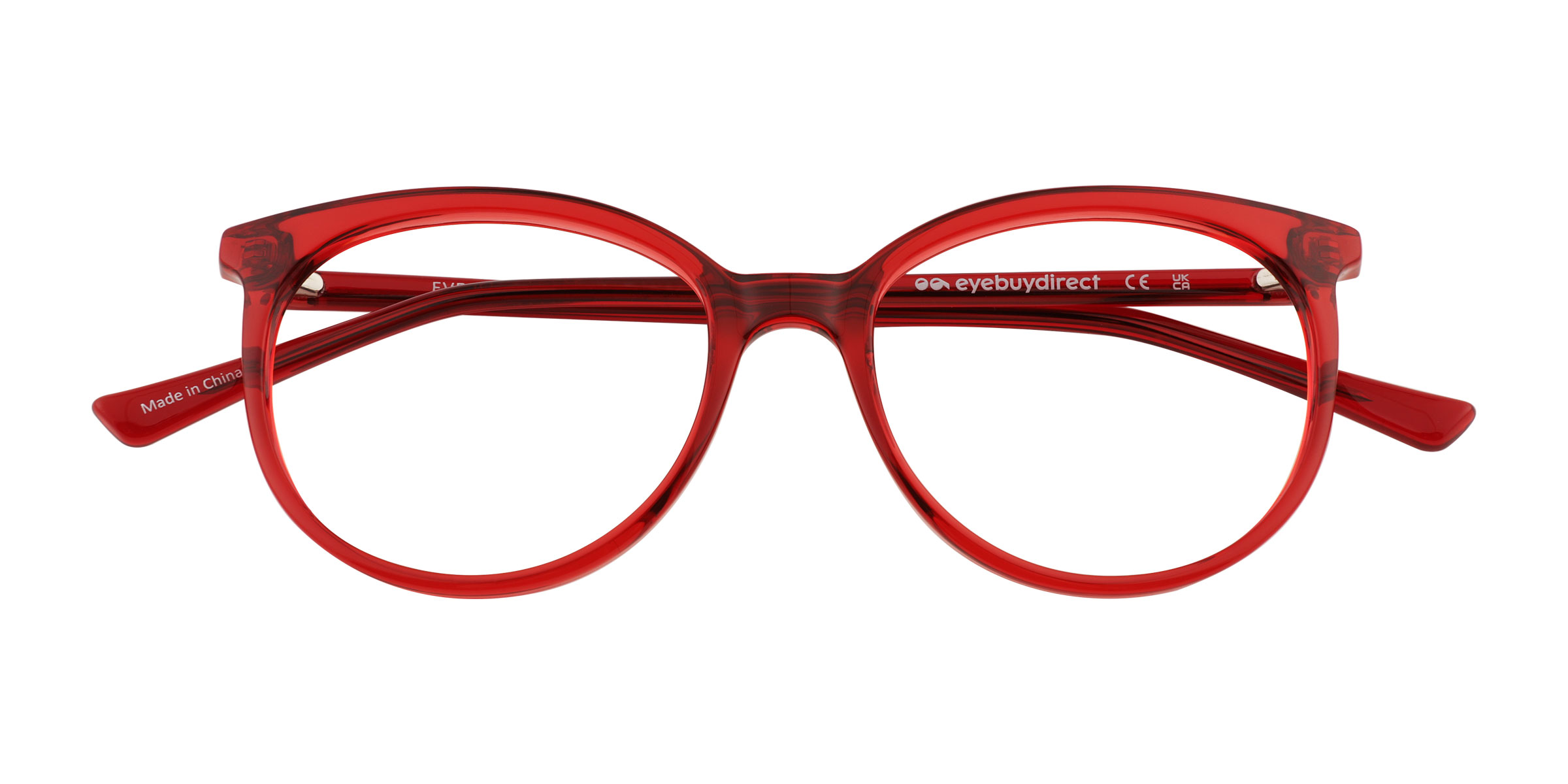 Clear Red Everly - Plastic Eyeglasses