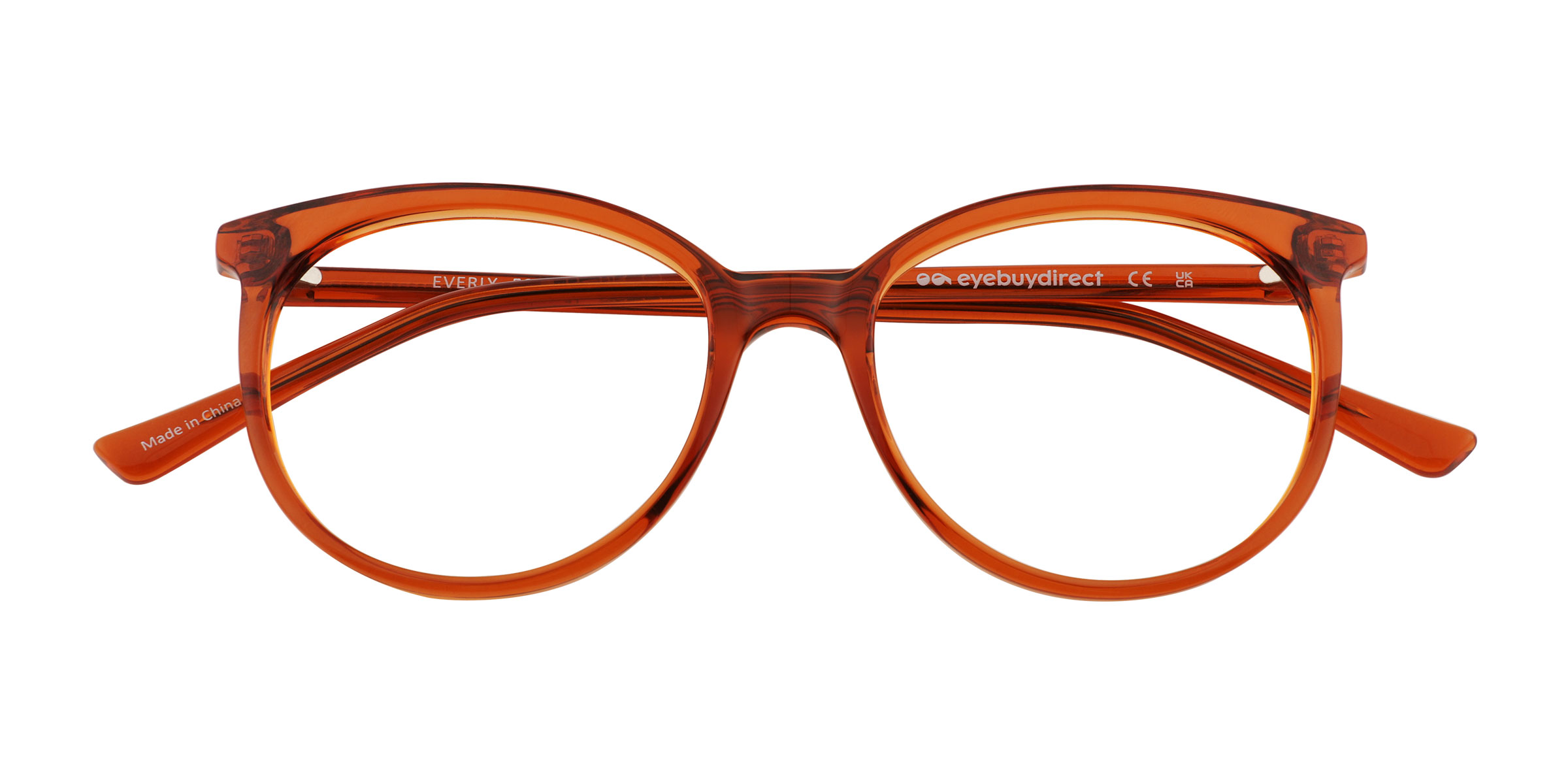 Clear Orange Everly - Plastic Eyeglasses