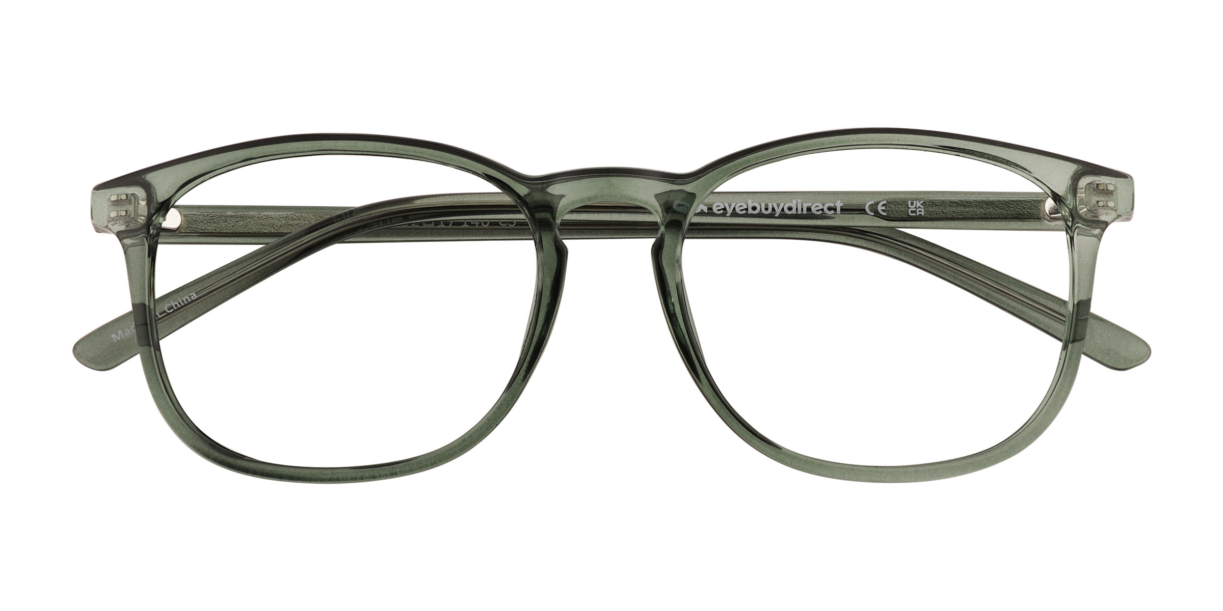 Clear Green Larkin - Plastic Eyeglasses