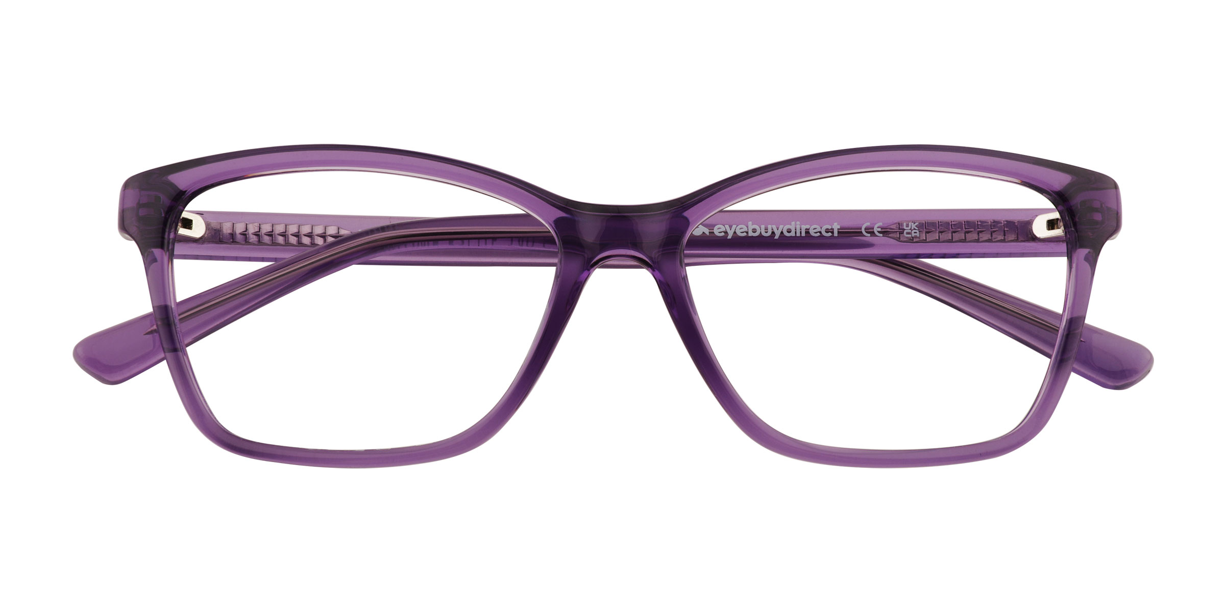 Clear Purple Marlowe - Plastic Eyeglasses