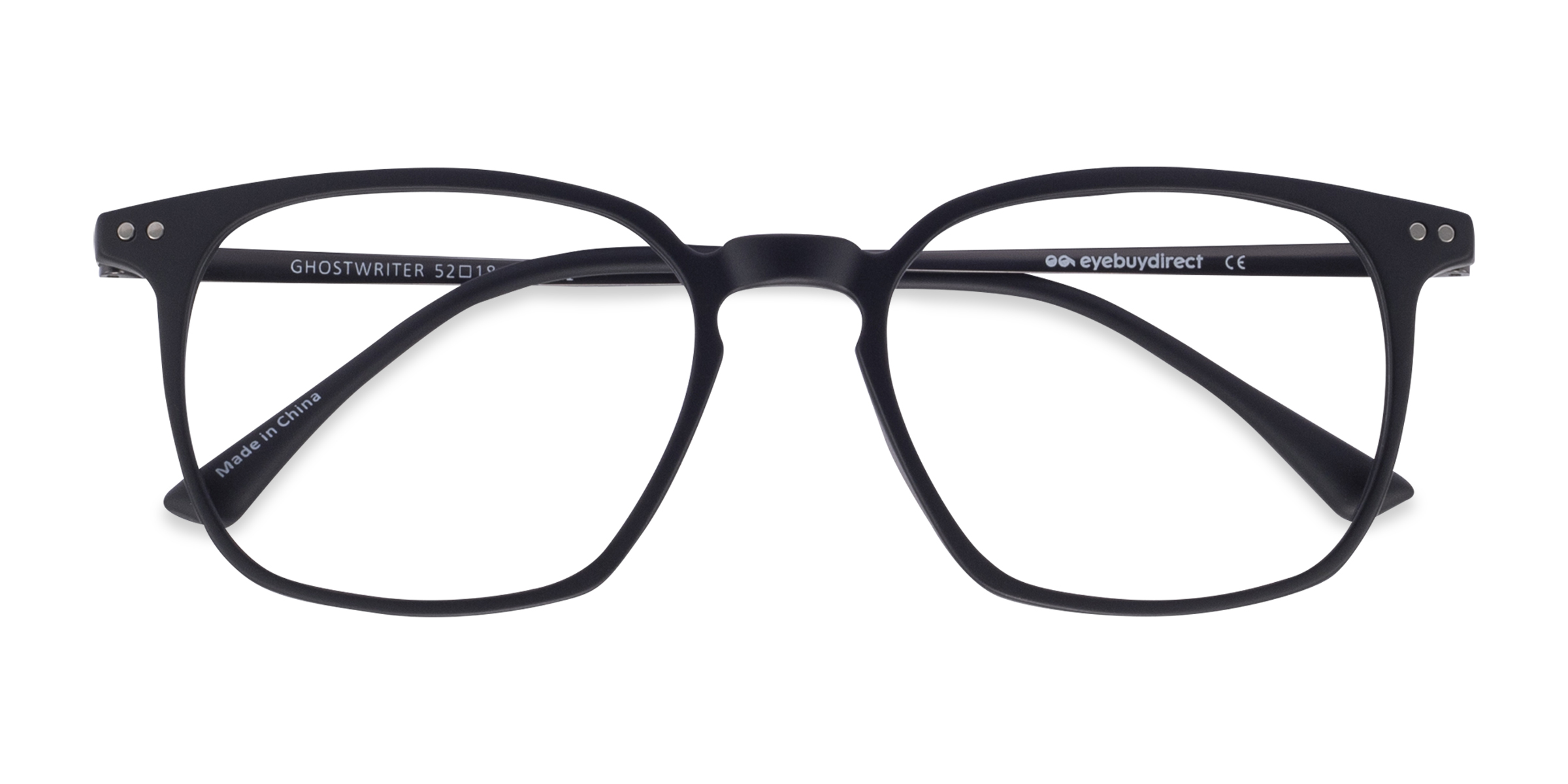 Matte Black Ghostwriter - Plastic-metal Eyeglasses