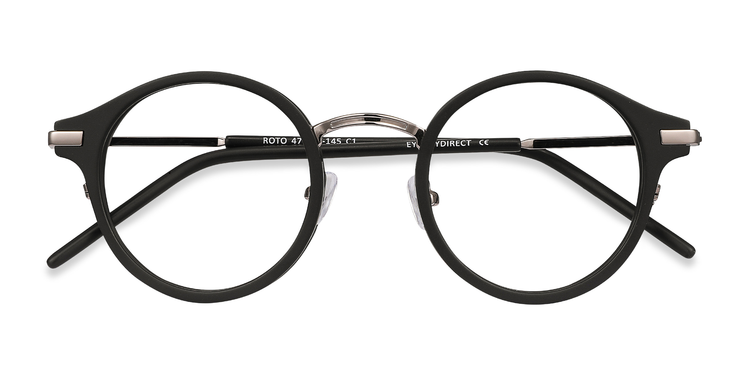 Noir Roto - Acetate-metal Lunettes de vue