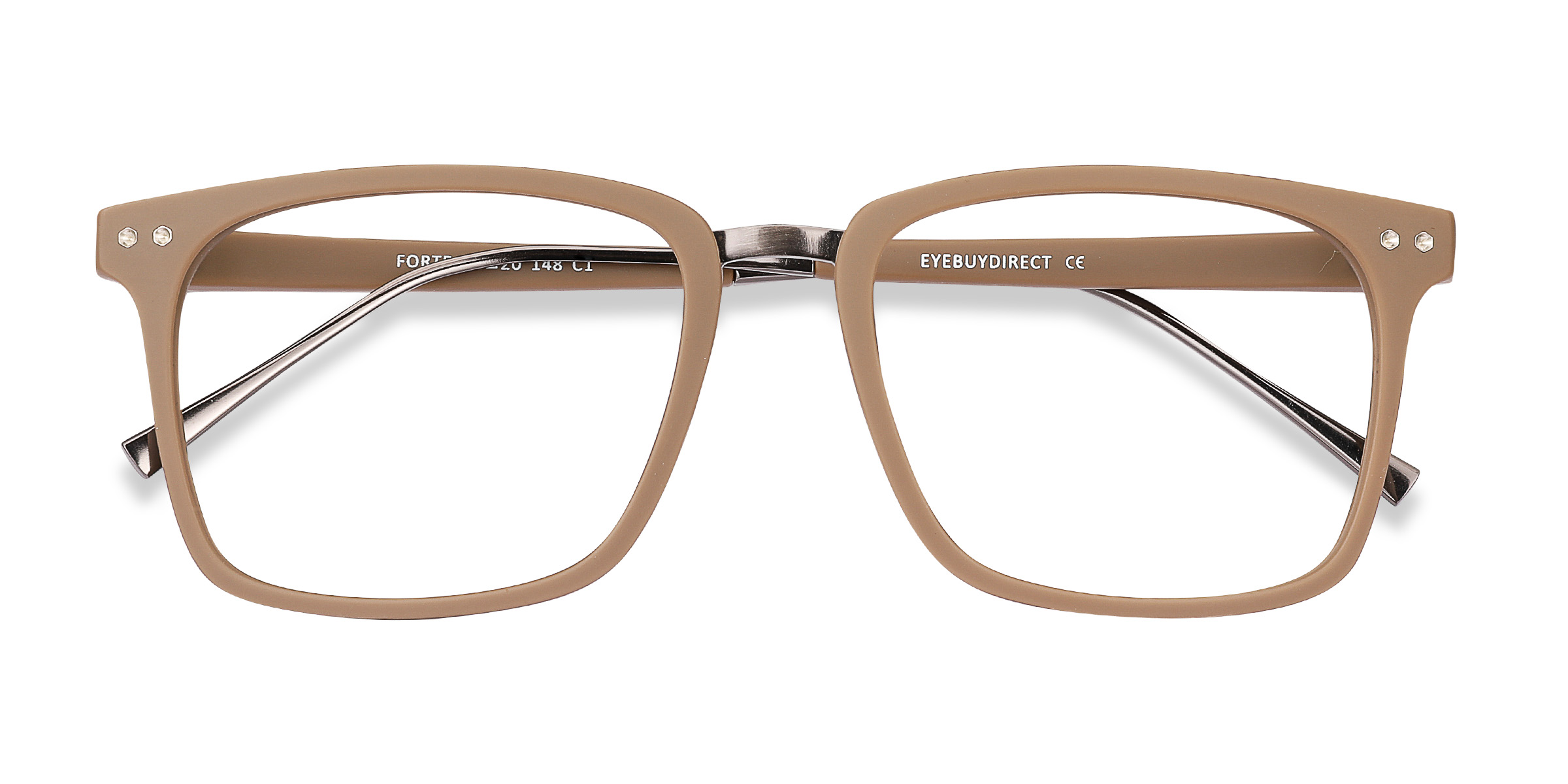 Brown Forte - Plastic-metal Eyeglasses