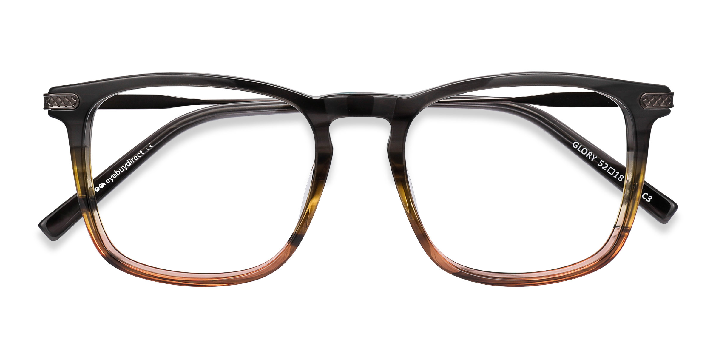 Gray Striped Glory - Acetate-metal Eyeglasses