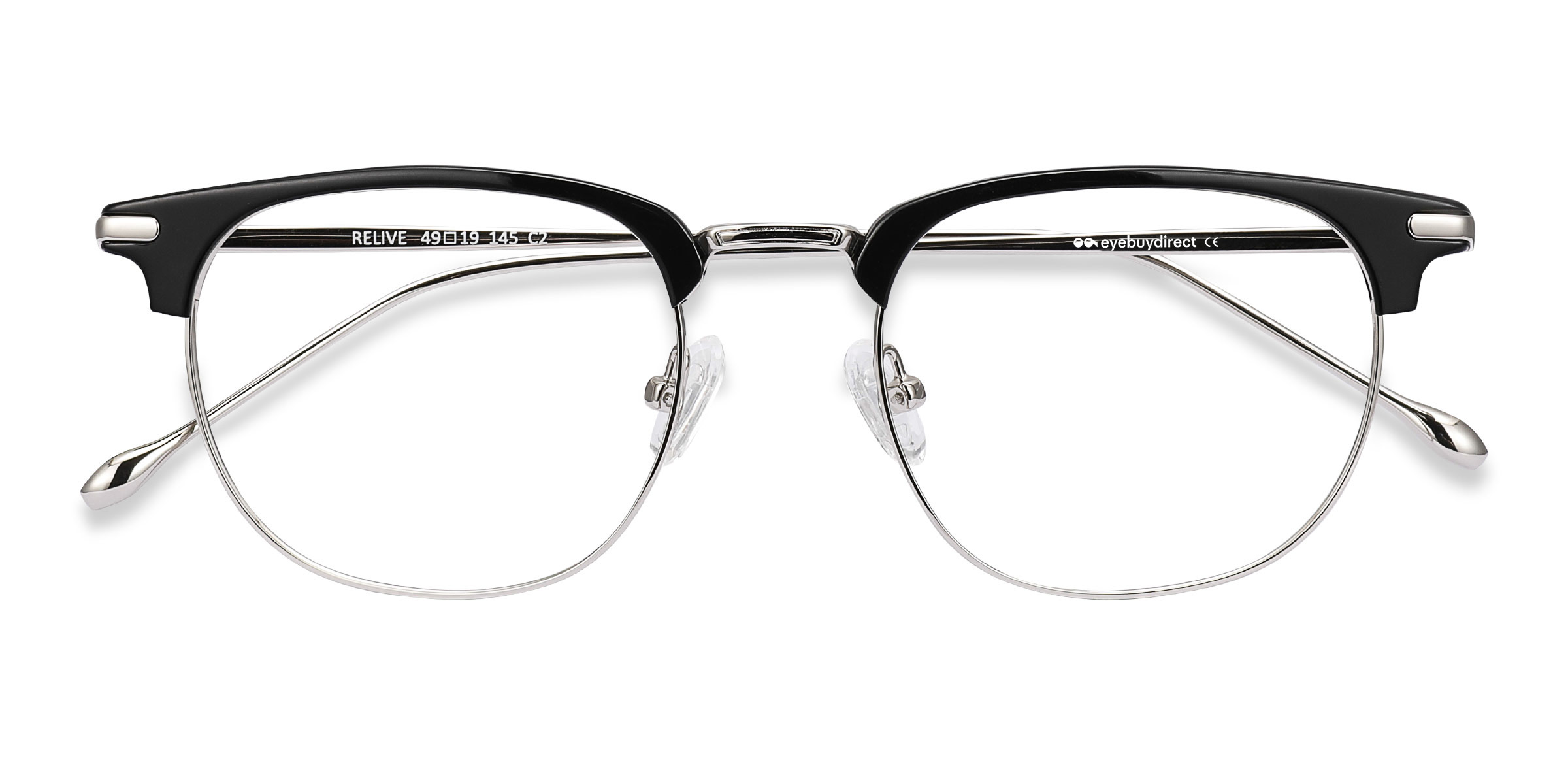Black Silver Relive - Acetate-metal Lunettes de vue