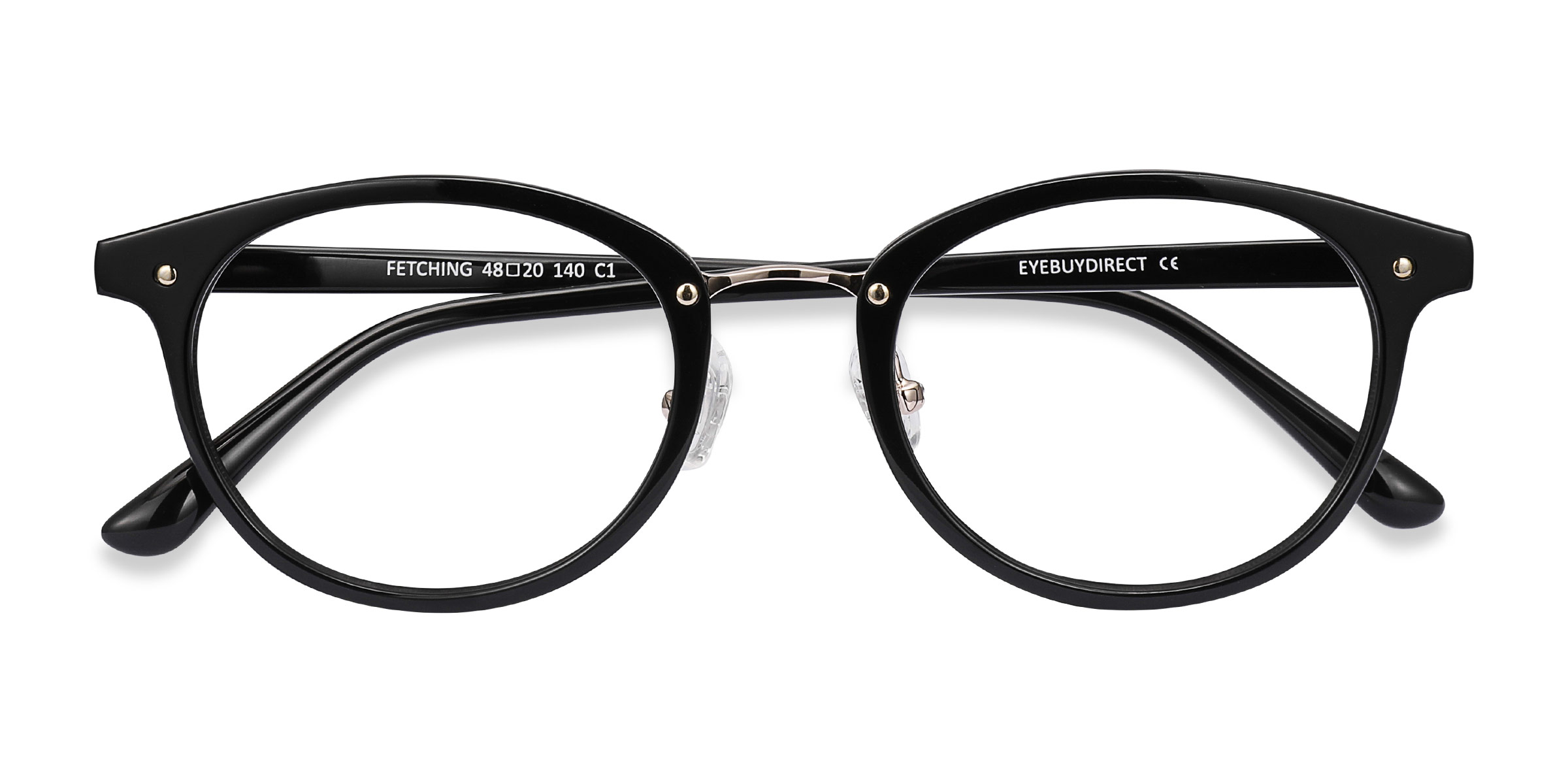 Black Golden Fetching - Metal Eyeglasses
