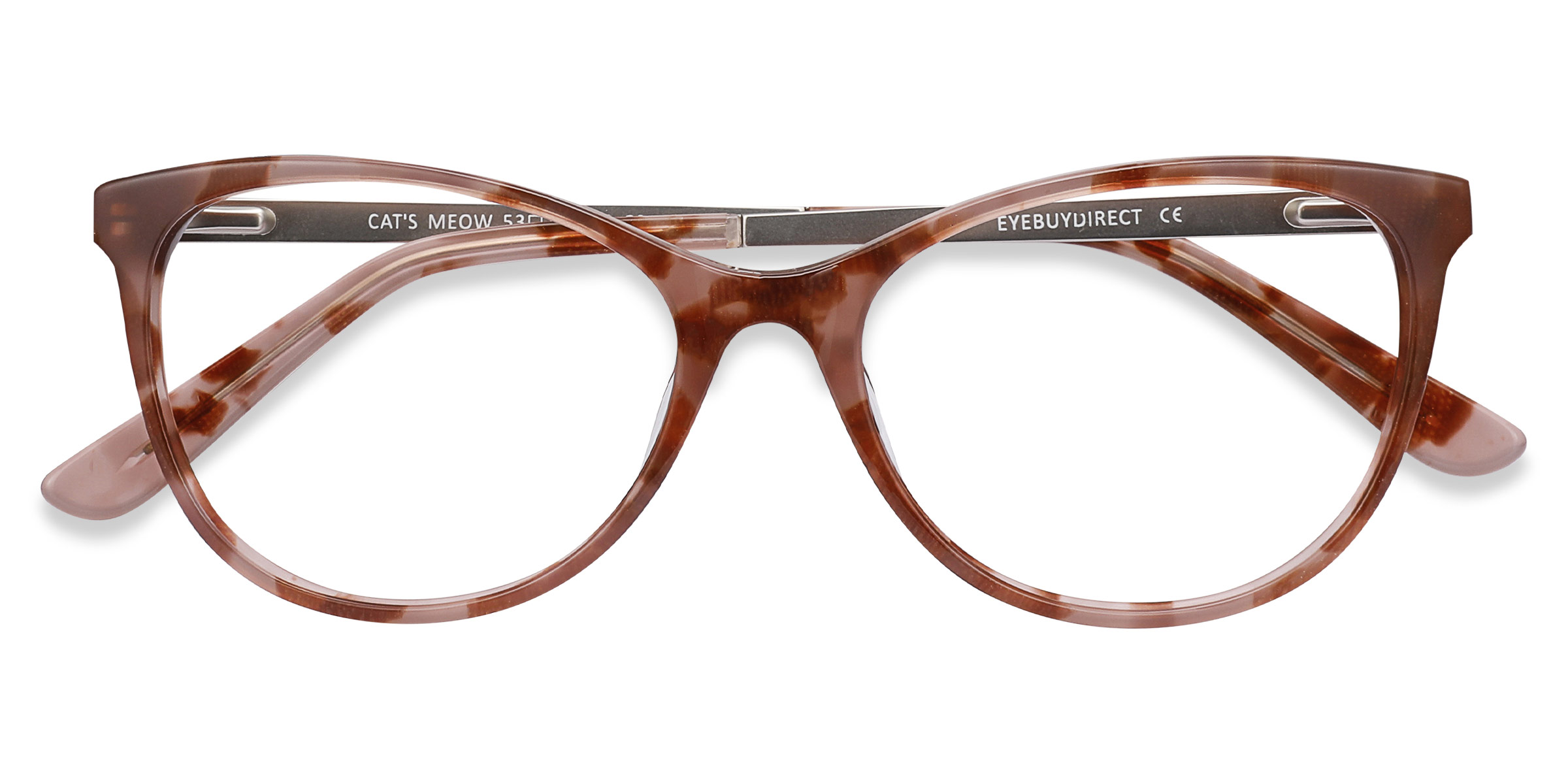 Brown Floral Cat's Meow - Acetate-metal Lunettes de vue