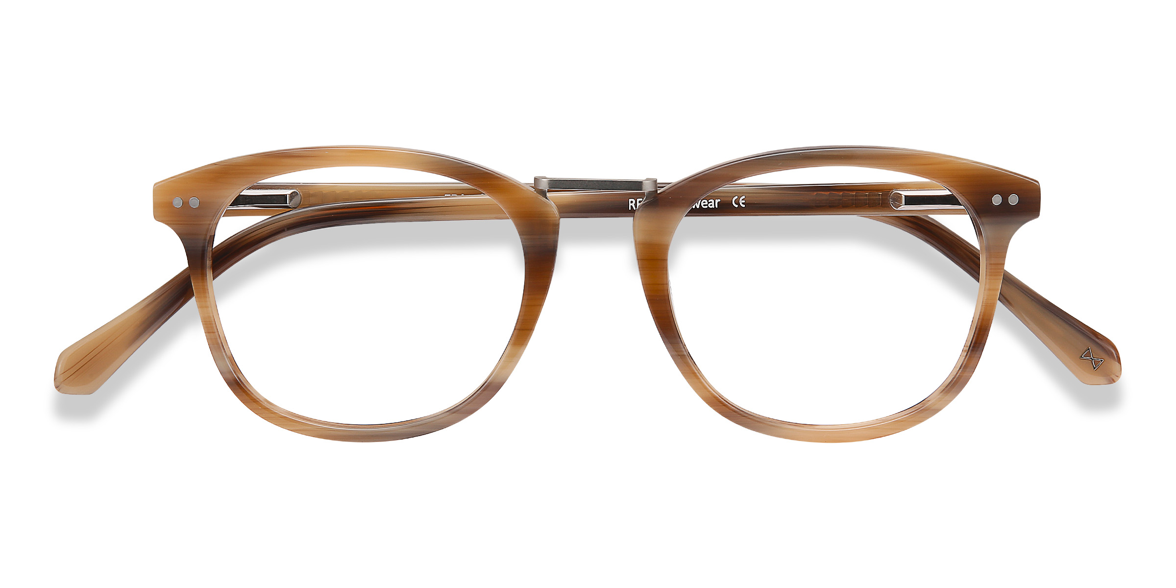 Brown Striped Era - Acetate-metal Lunettes de vue