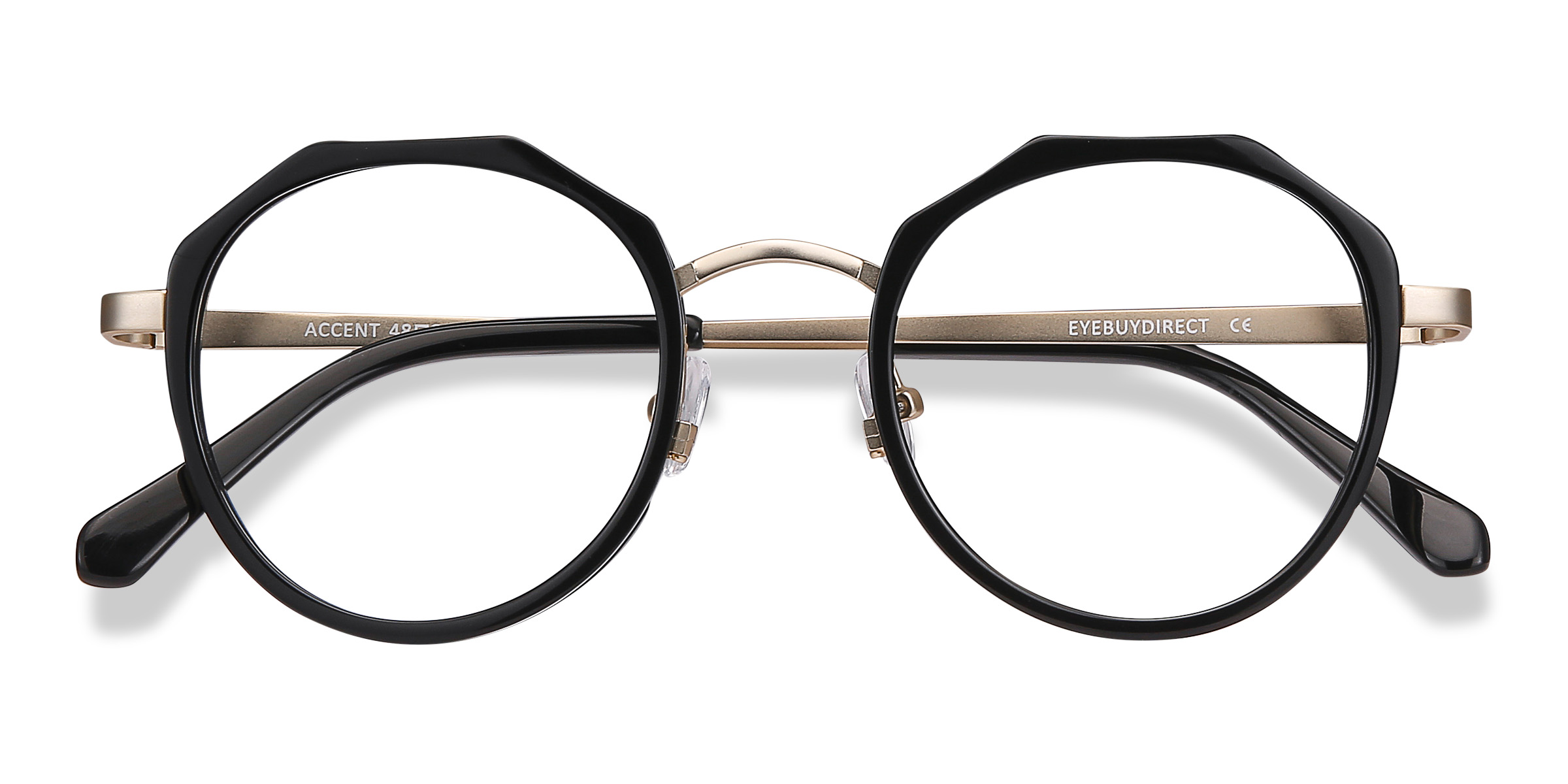 Black Accent - Acetate-metal Eyeglasses