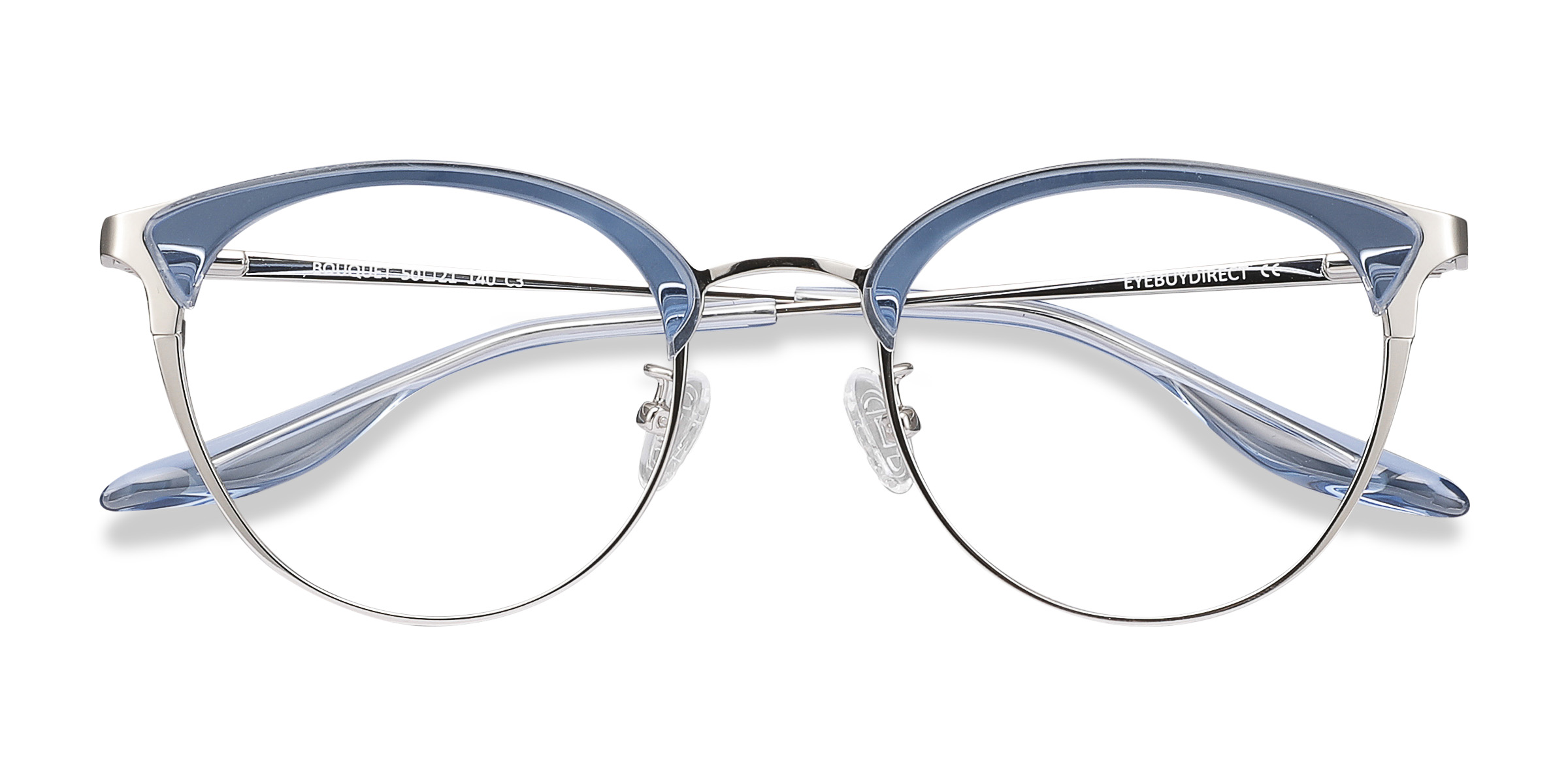 Blue Silver Bouquet - Acetate-metal Eyeglasses