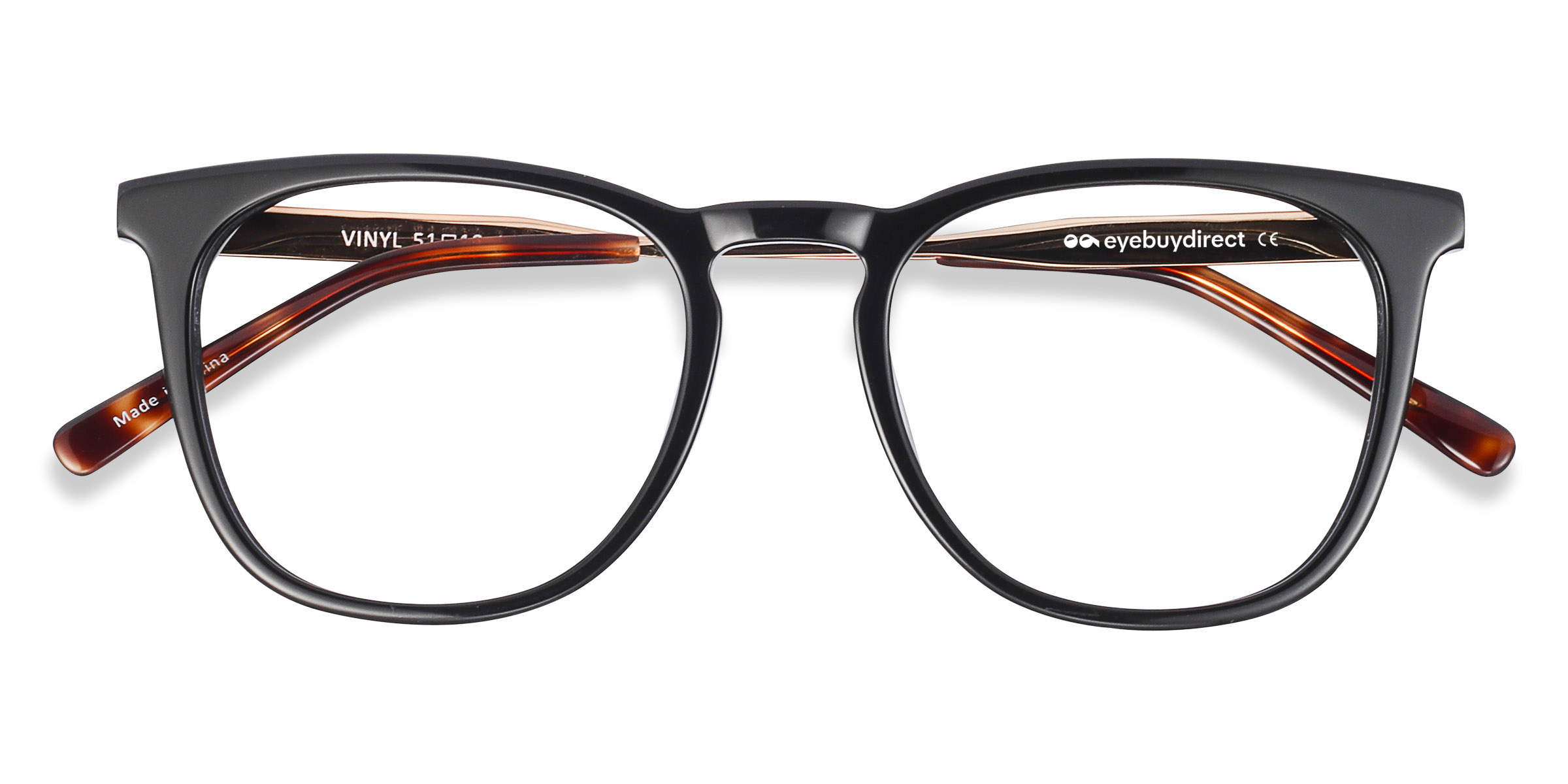 Noir Vinyl - Acetate-metal Lunettes de vue