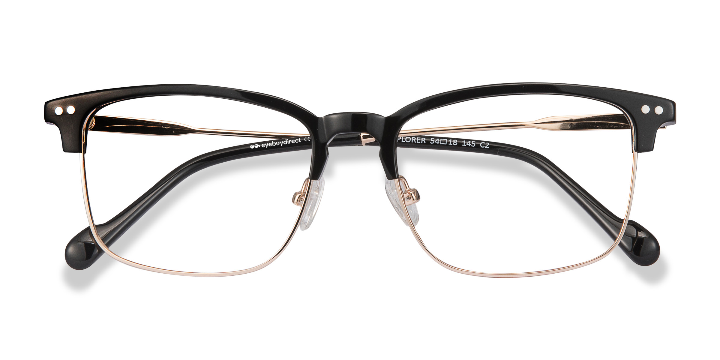Black Explorer -  Acetate-metal Eyeglasses