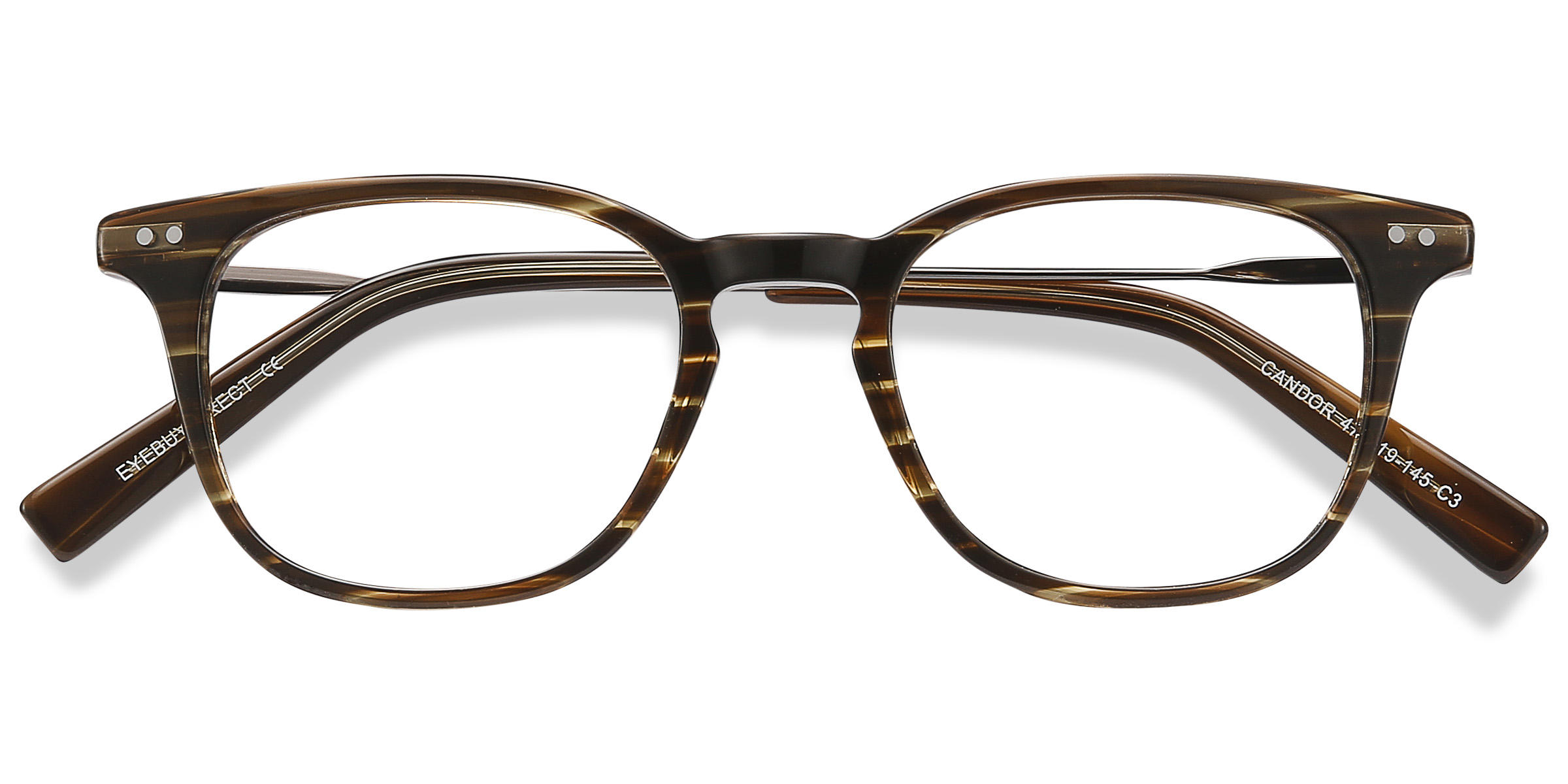 Striped Candor - Metal Eyeglasses
