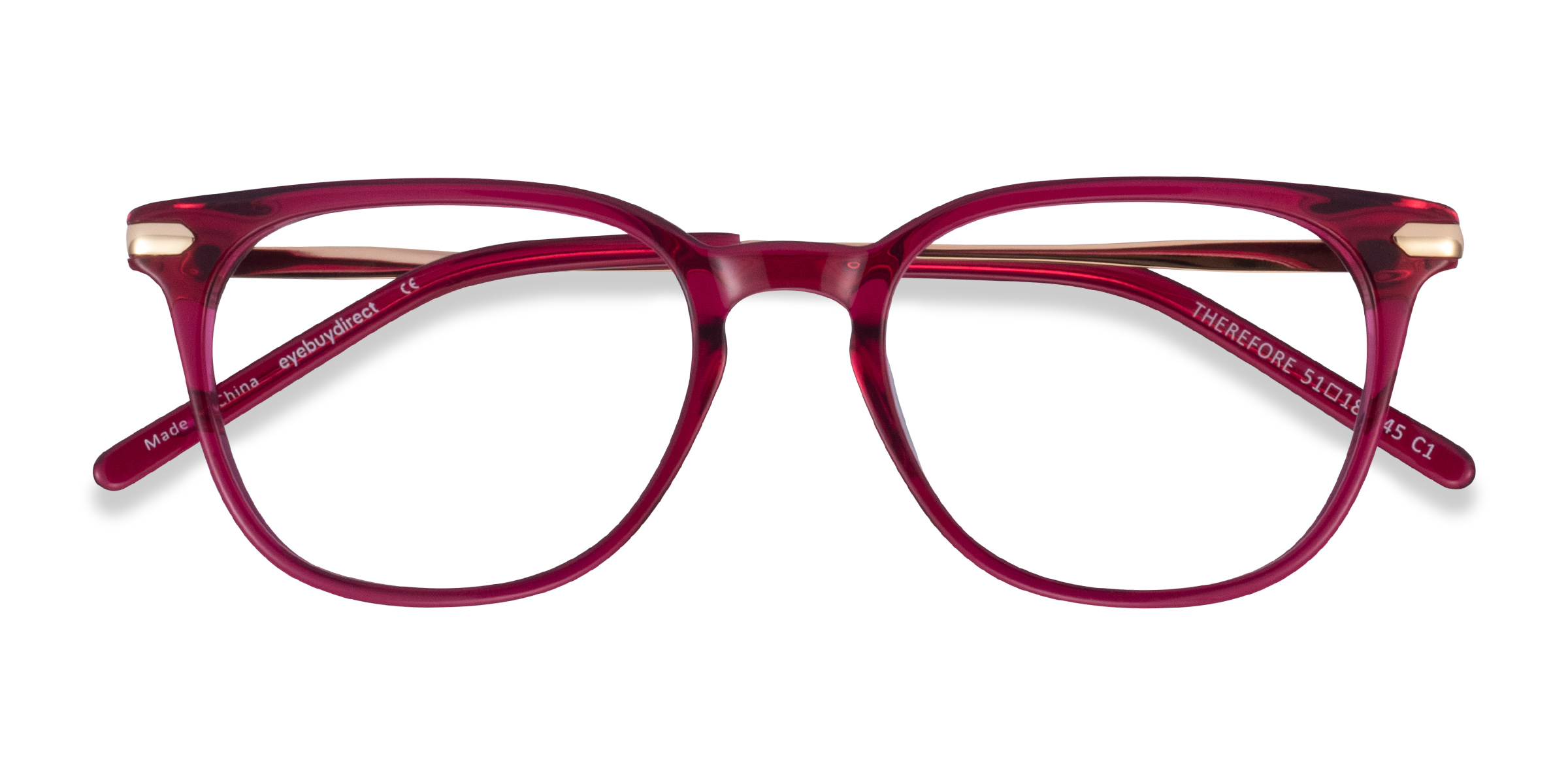 Raspberry Therefore - Acetate-metal Eyeglasses