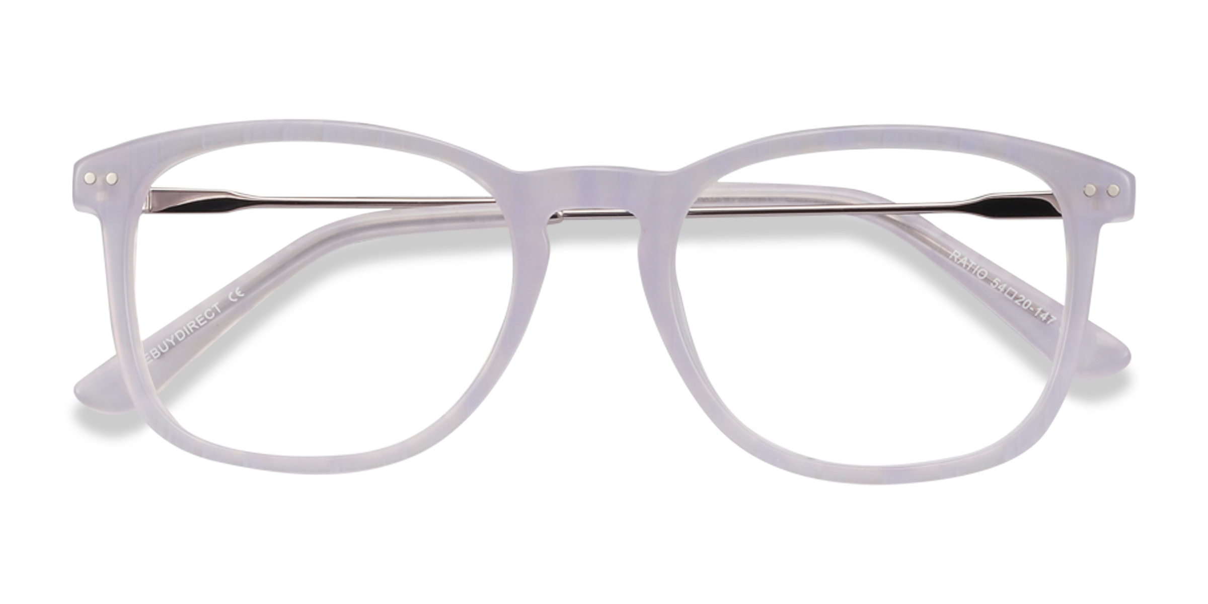 Purple Striped Ratio - Acetate-metal Eyeglasses