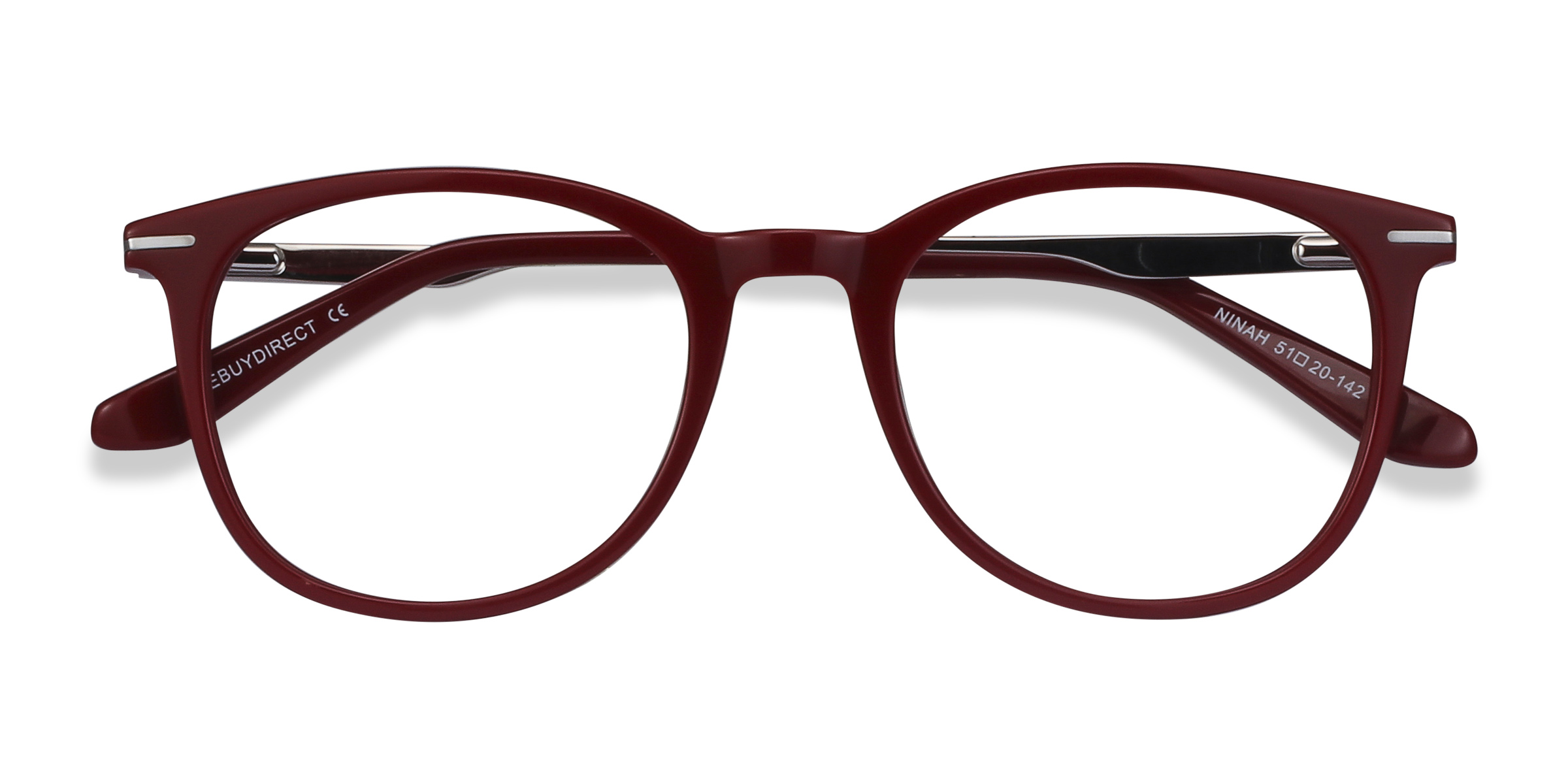 Burgundy Ninah - Acetate-metal Eyeglasses