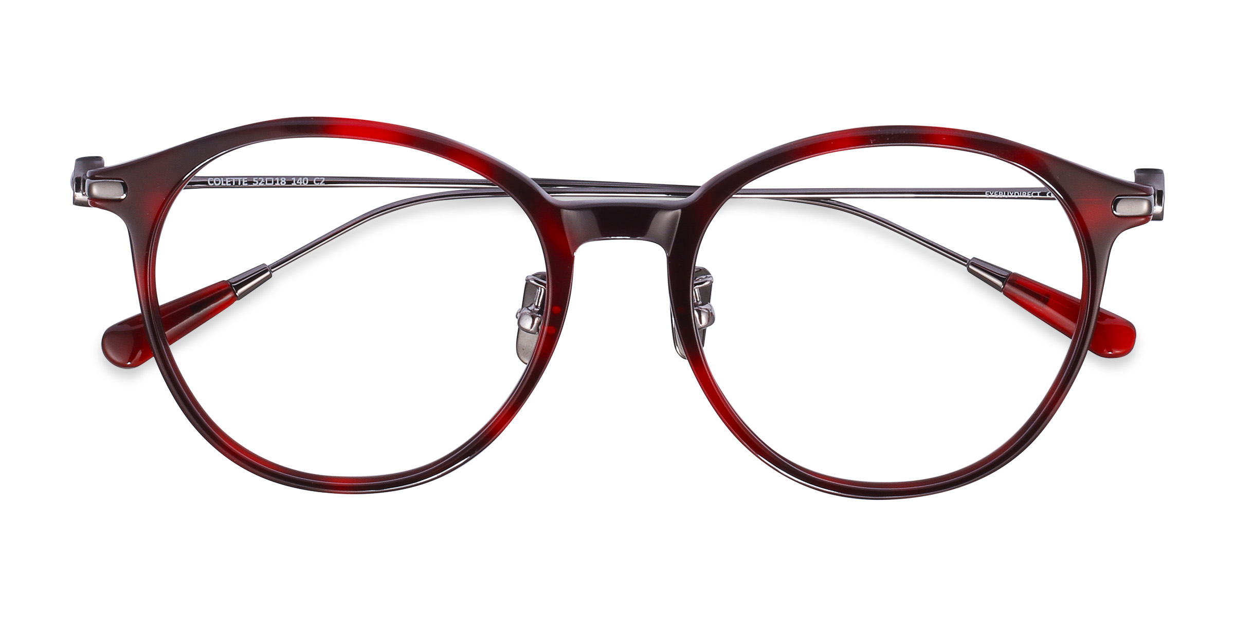 Red Tortoise Colette - Metal Eyeglasses