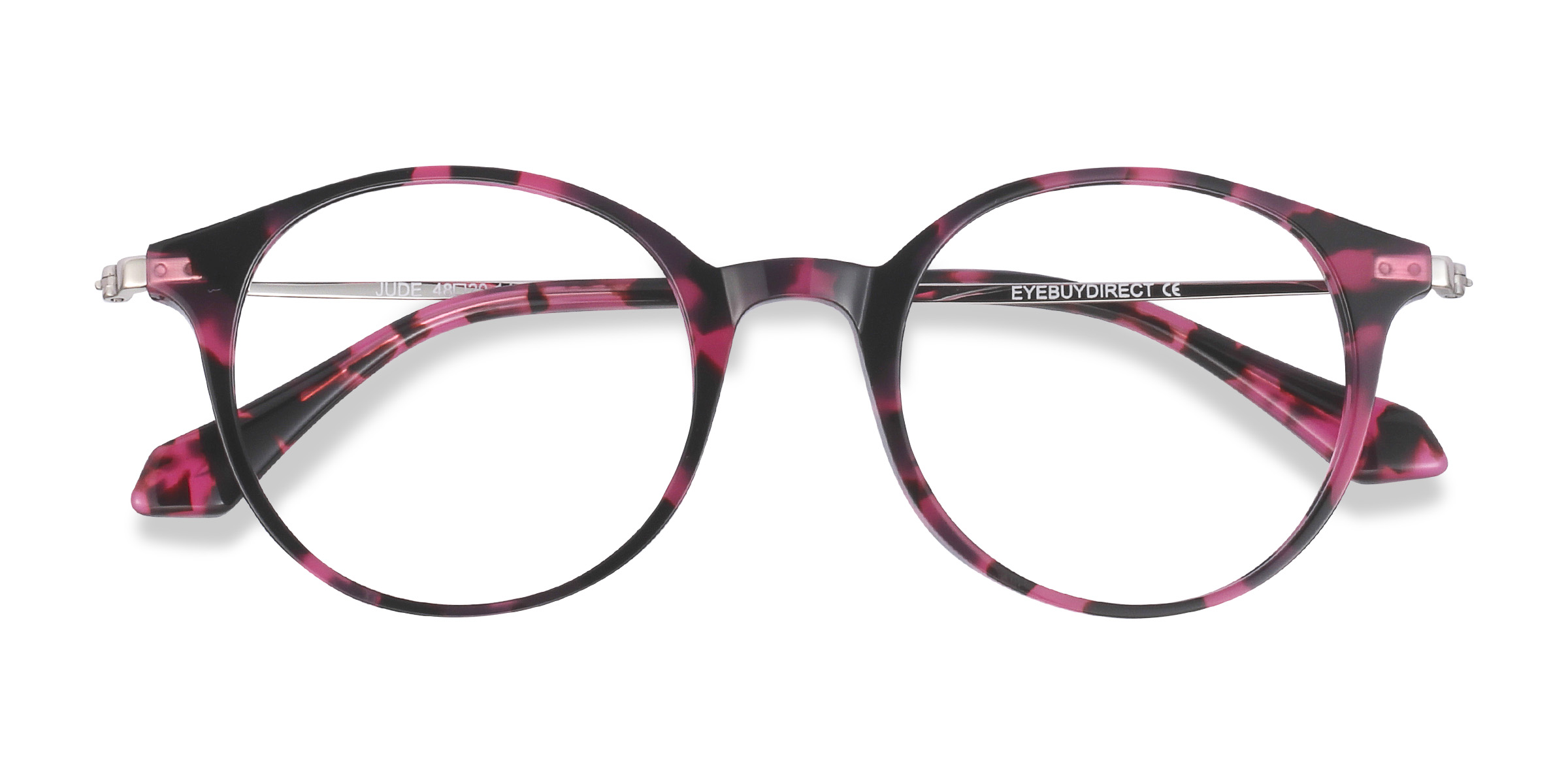 Pink Tortoise Jude - Metal Eyeglasses