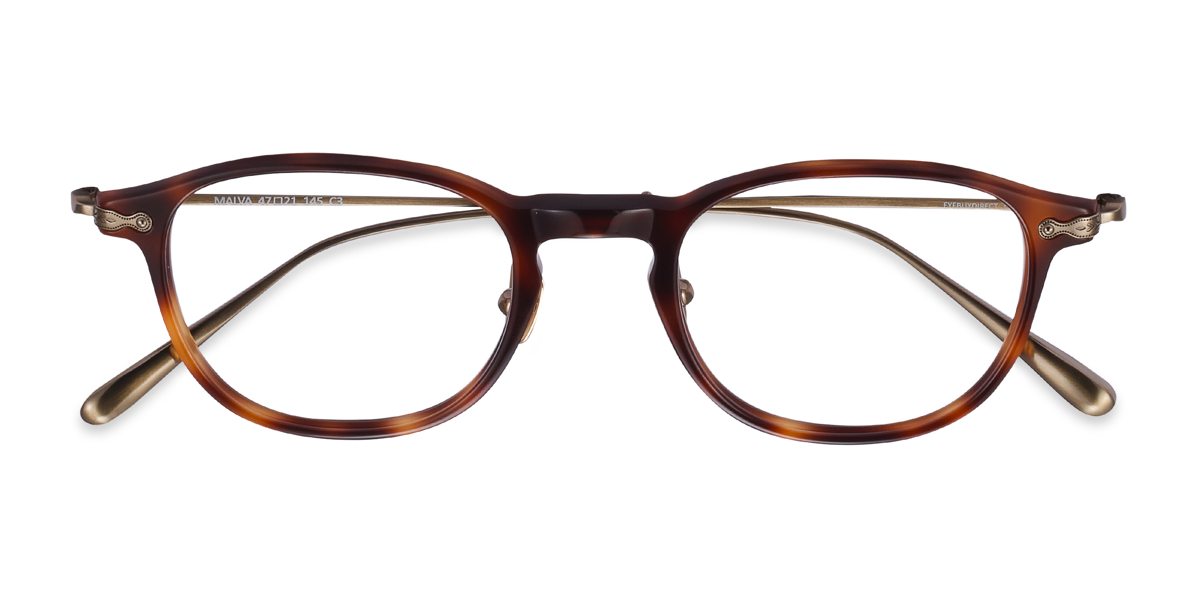 Brown Tortoise Malva - Metal Eyeglasses