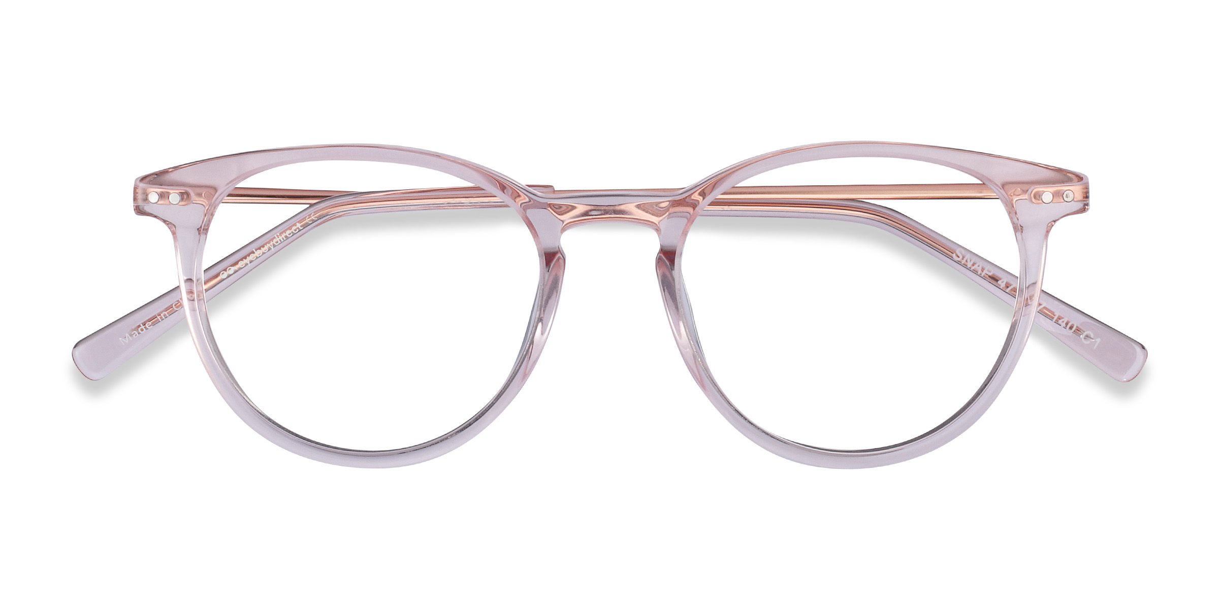 Pink Snap - Acetate-metal Eyeglasses