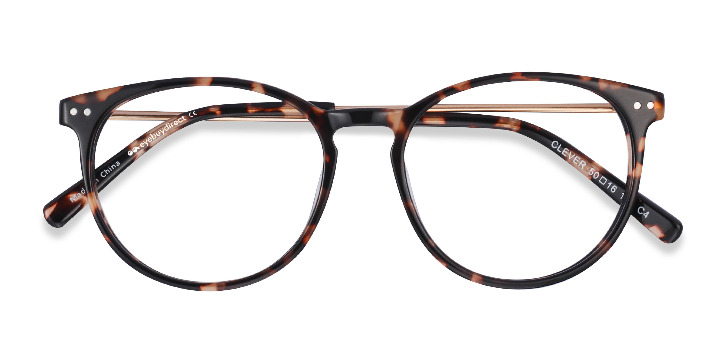 Tortoise Clever - Acetate-metal Eyeglasses