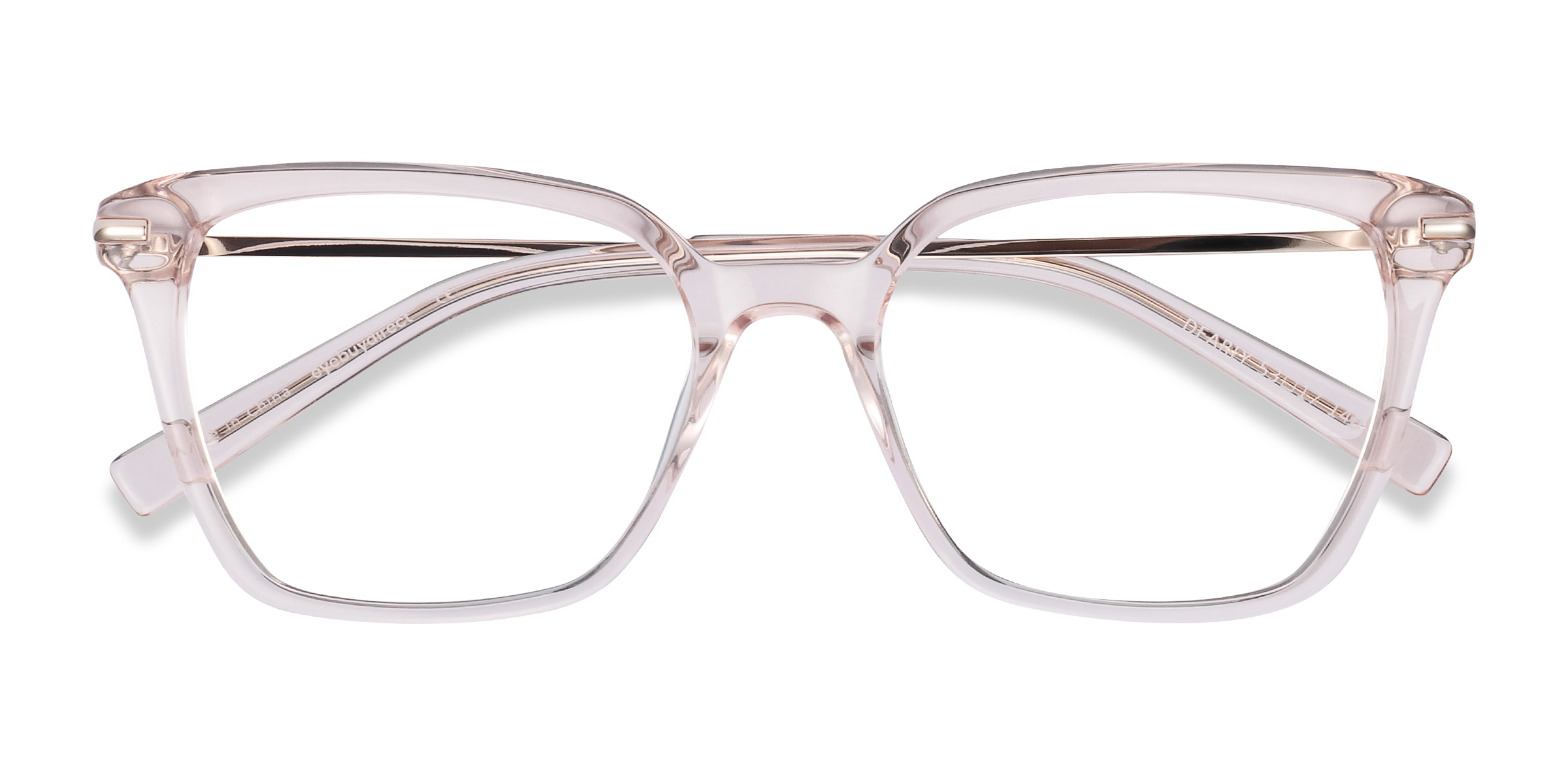 Clear Beige Dearly - Acetate-metal Eyeglasses