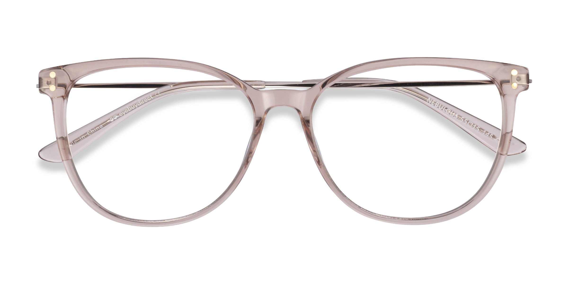 Clear Brown Nebulous - Acetate-metal Eyeglasses