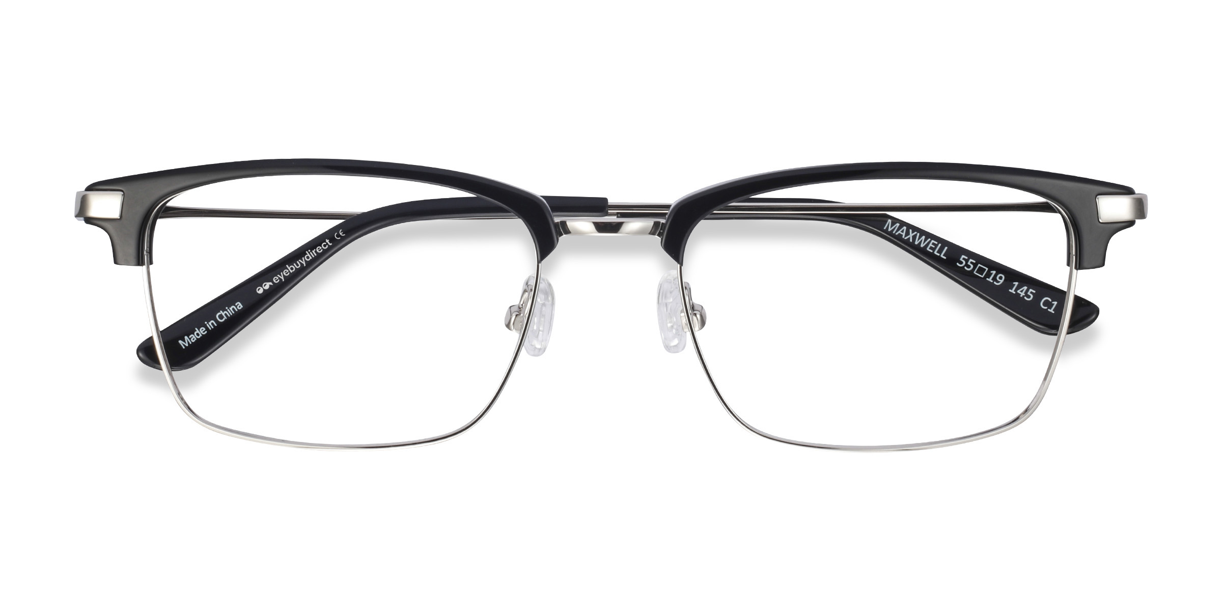 Black Maxwell - Acetate-metal Eyeglasses