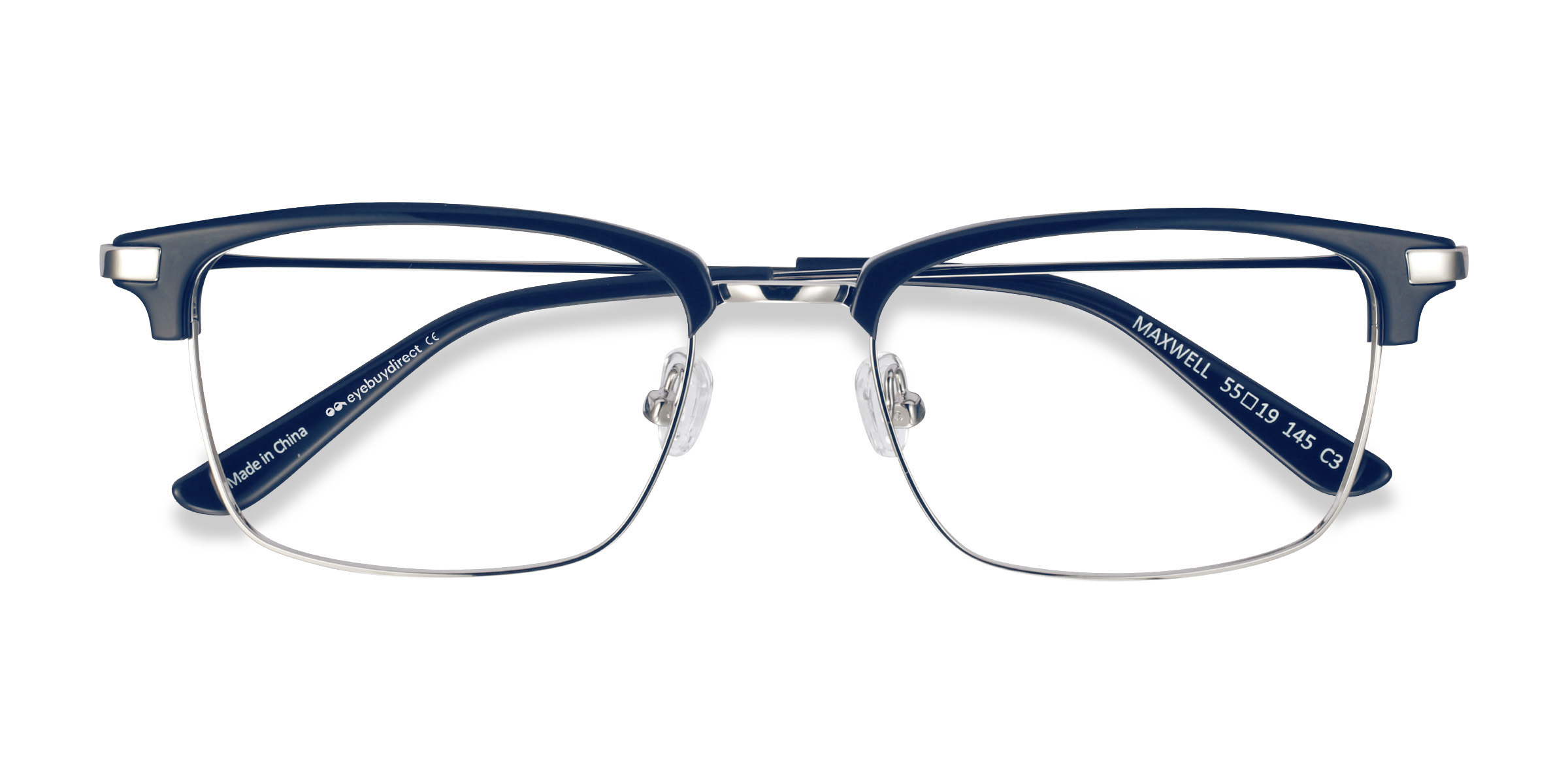 Navy Maxwell - Acetate-metal Eyeglasses