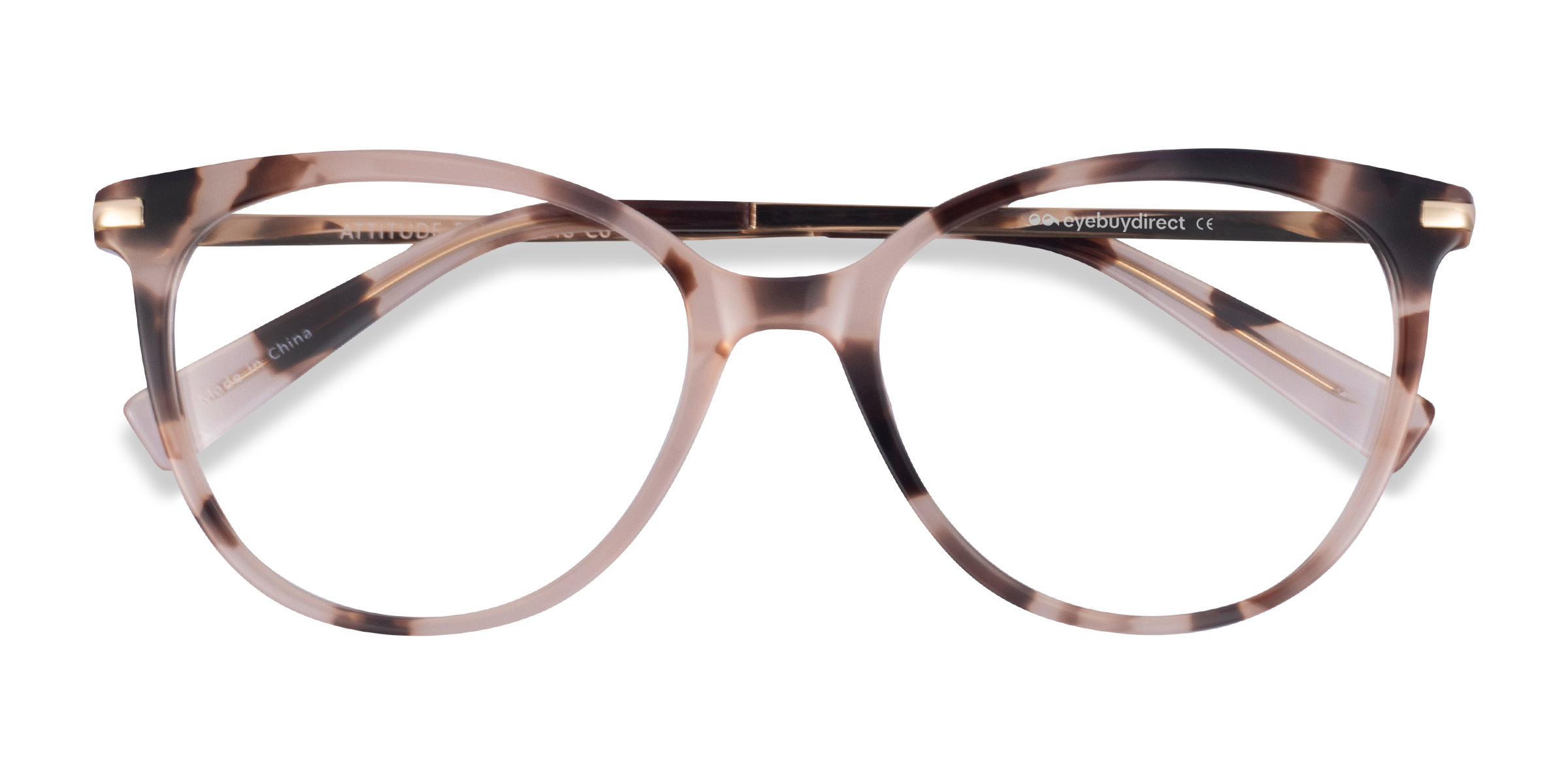 Pink Ivory Tortoise Attitude - Metal Eyeglasses