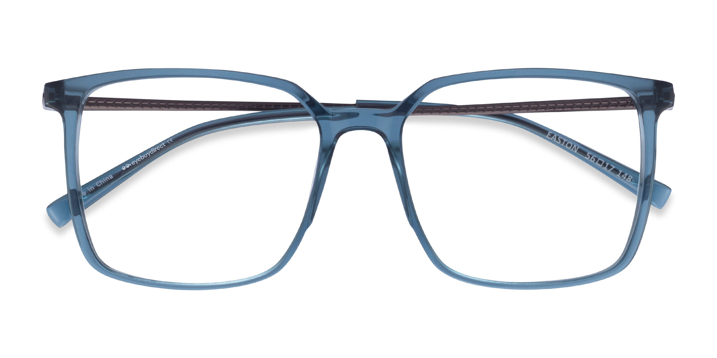 Clear Blue Easton - Acetate-metal Eyeglasses