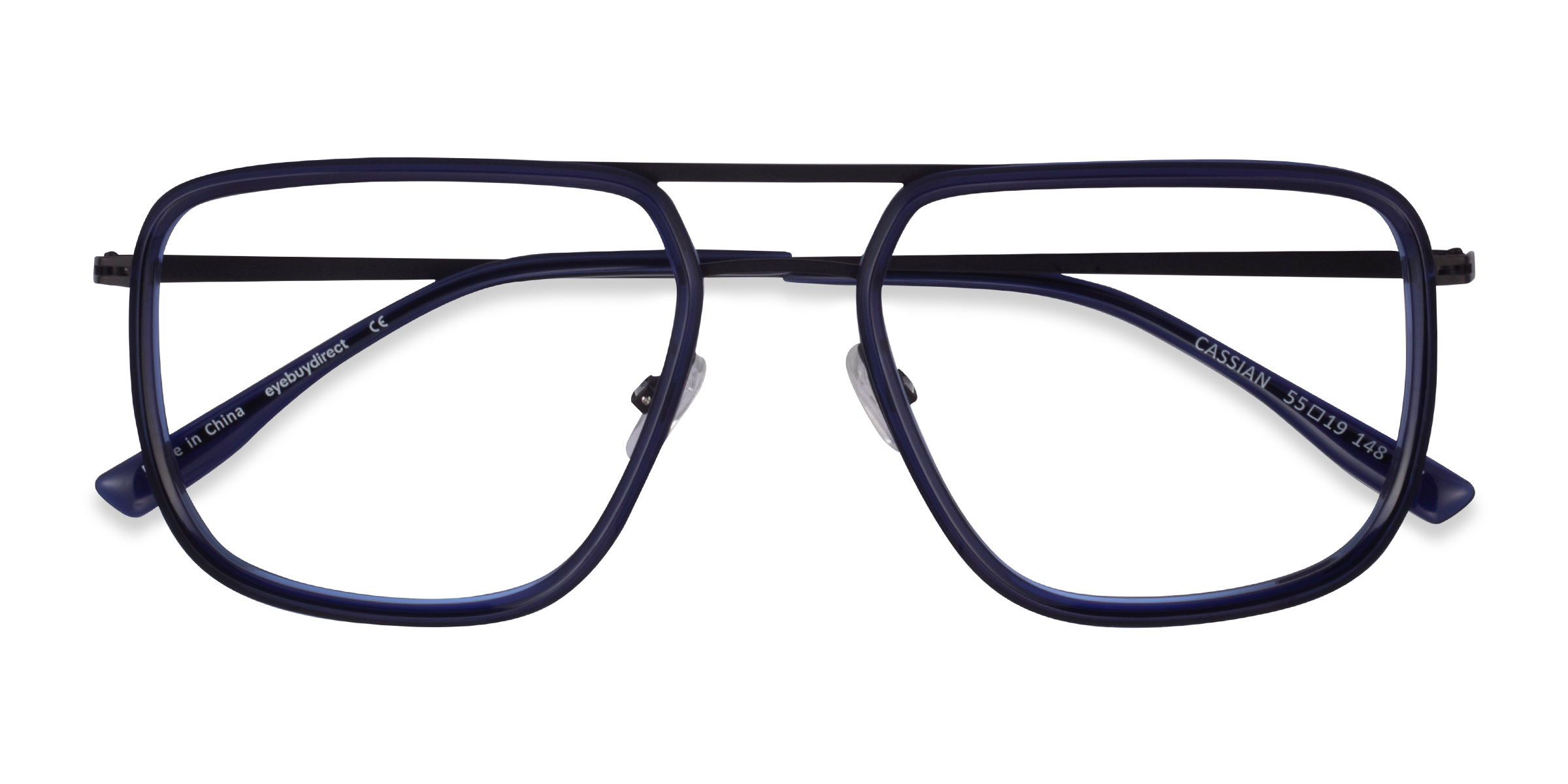 Navy Gunmeal Cassian - Metal Eyeglasses