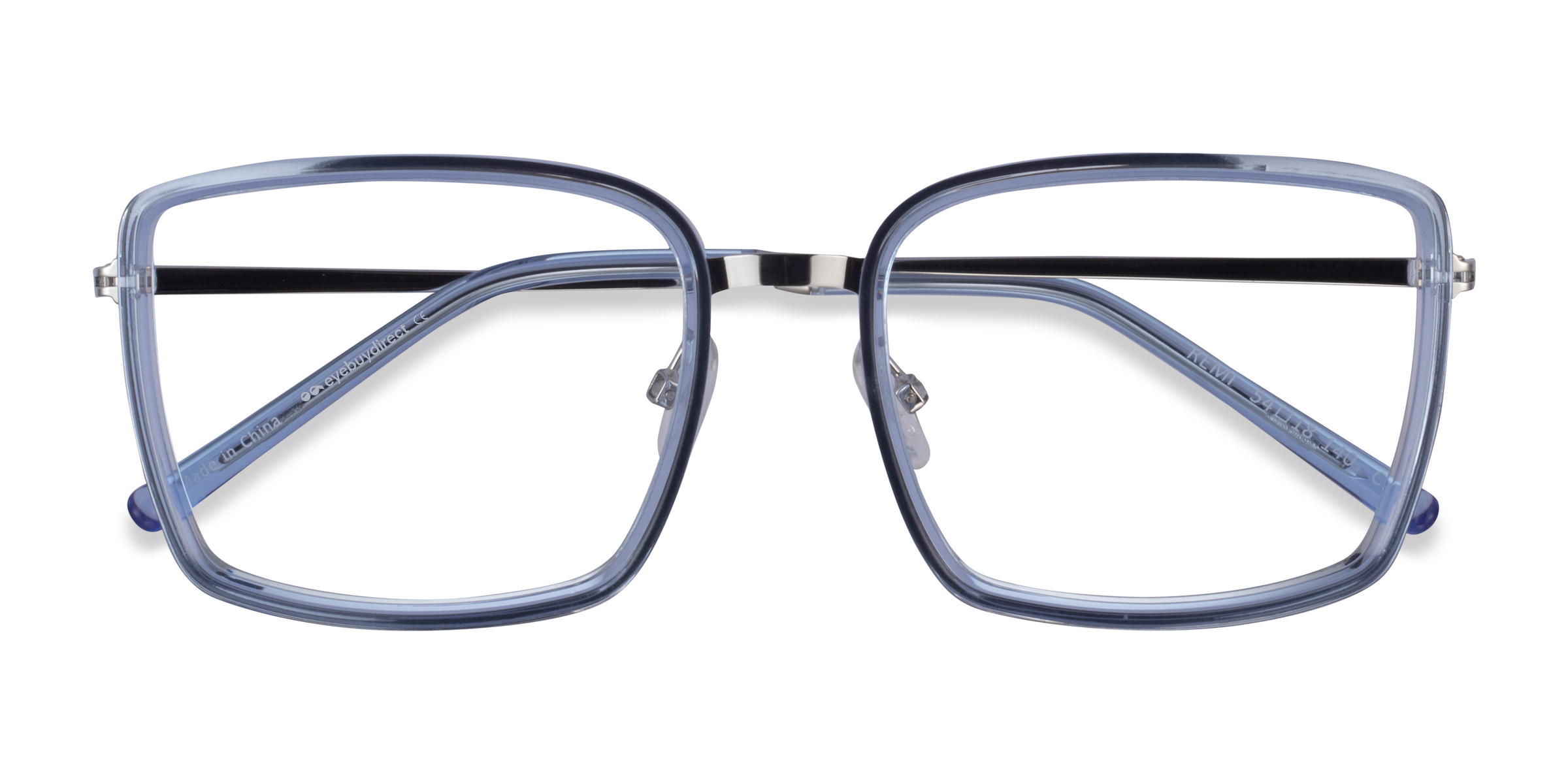 Blue Silver Remi - Metal Eyeglasses