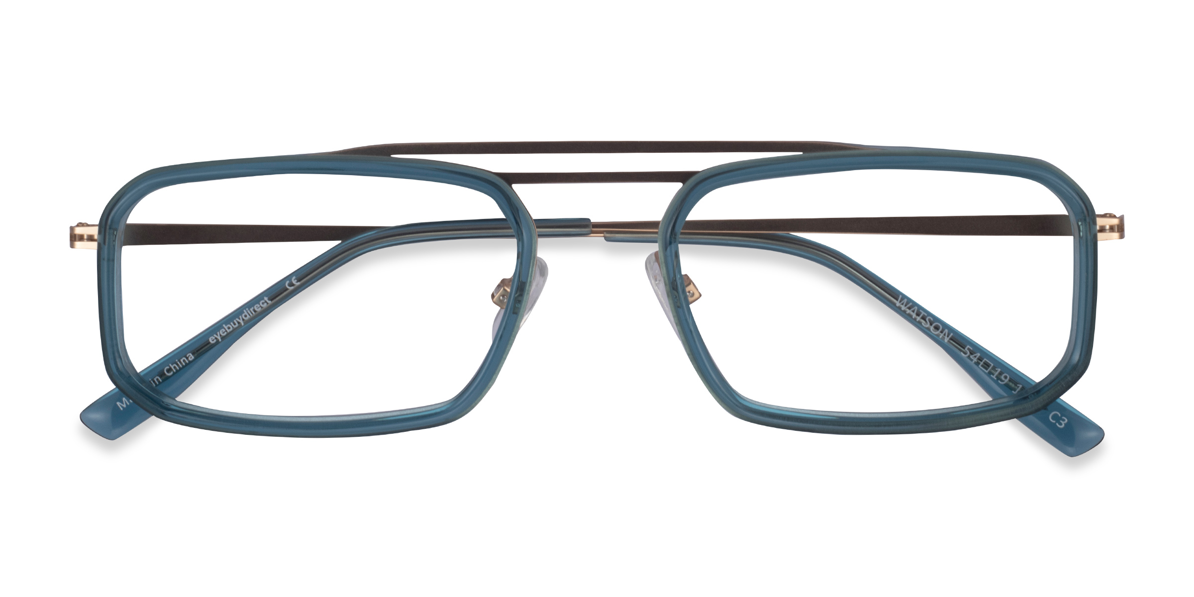 Teal Gold Watson - Metal Eyeglasses