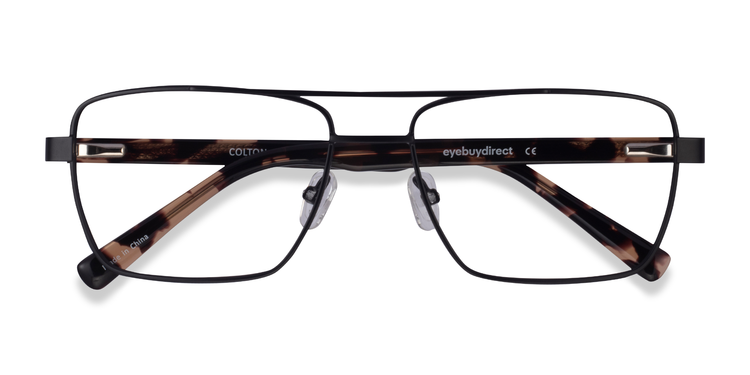 Black & Tortoise Colton -  Métal Lunettes de vue