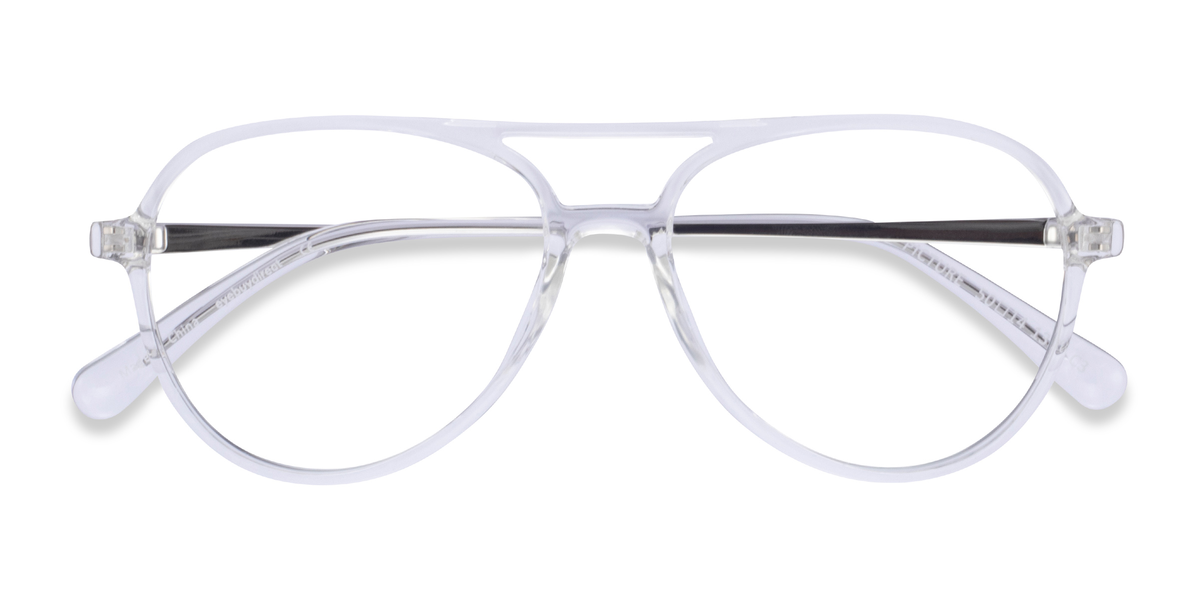 Clear & Silver Picture - Plastic-metal Eyeglasses