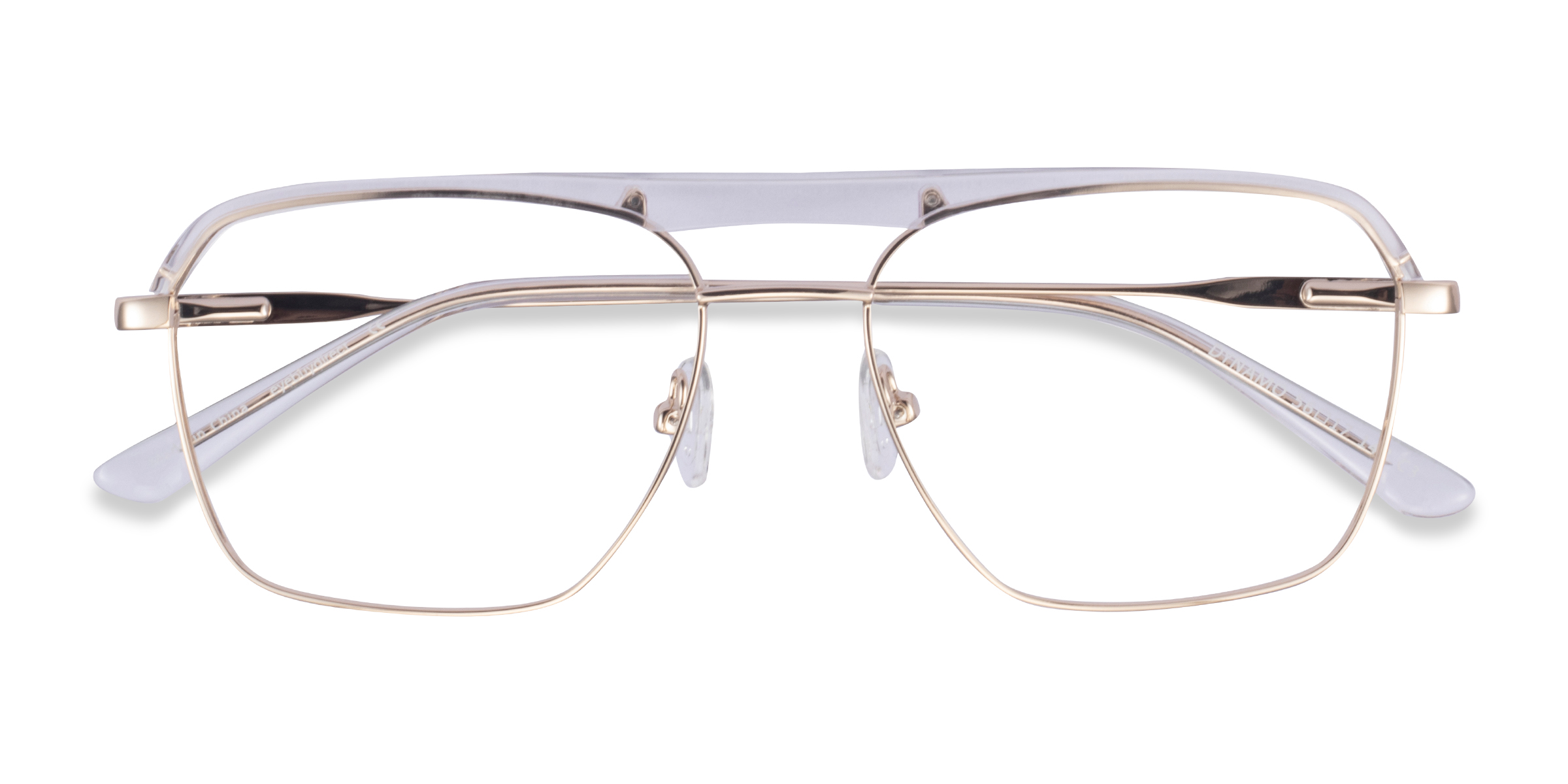 Clear & Gold Dynamo -  Acetate-metal Eyeglasses