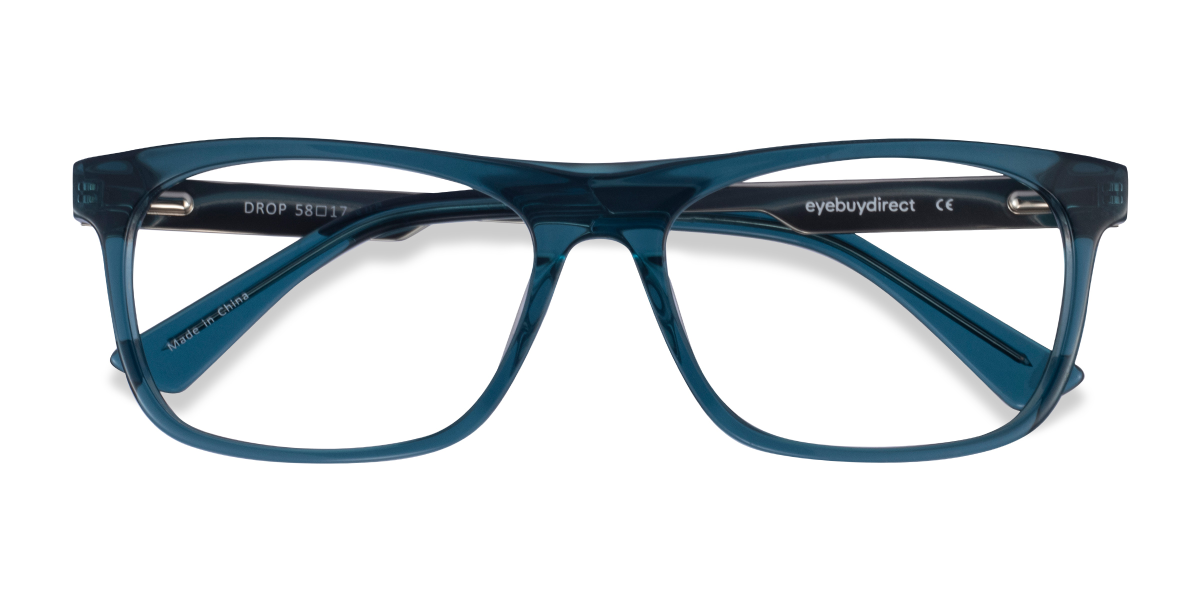 Green  Silver Drop -  Metal Eyeglasses