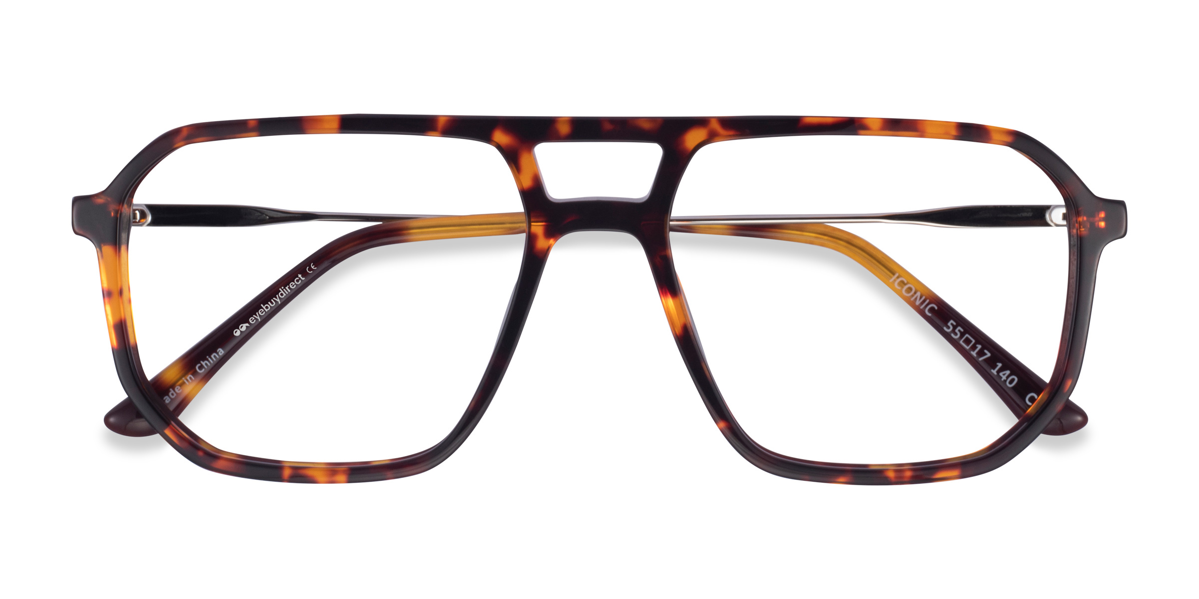 Tortoise & Silver Iconic - Acetate-metal Eyeglasses