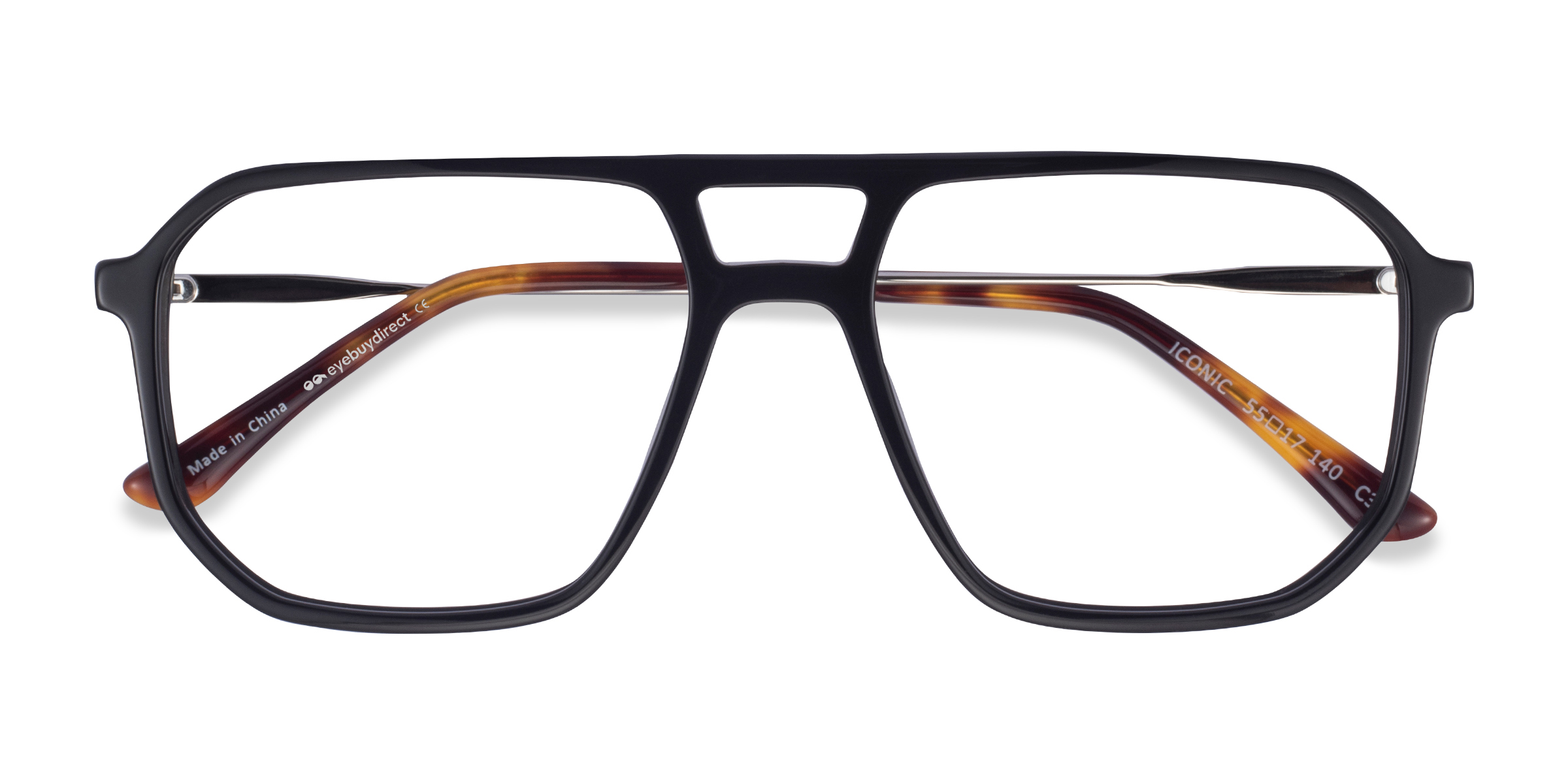 Black & Silver Iconic -  Acetate-metal Lunettes de vue