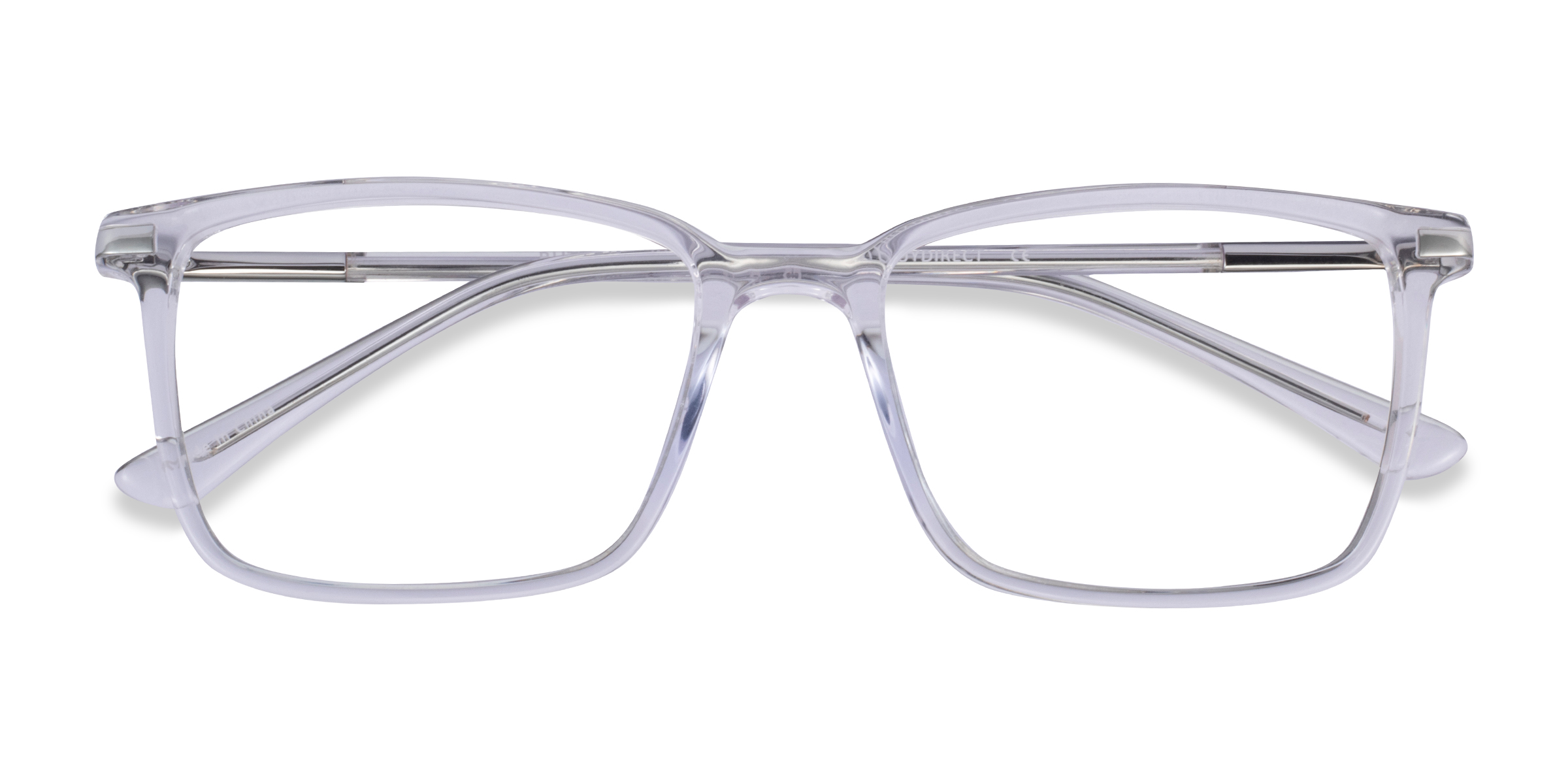 Clear Button -  Metal Eyeglasses