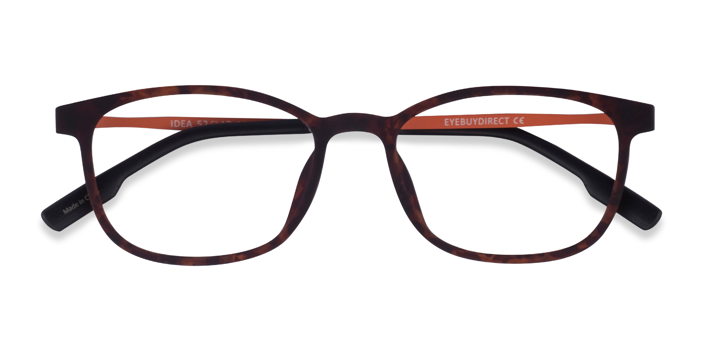 Matte Tortoise Orange Idea - Plastic Eyeglasses