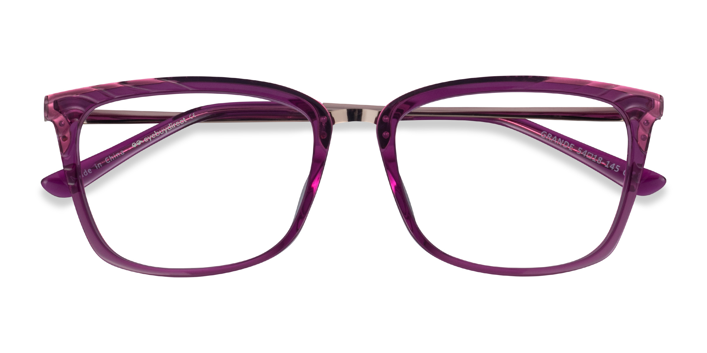 Purple Gold Grande - Metal Eyeglasses