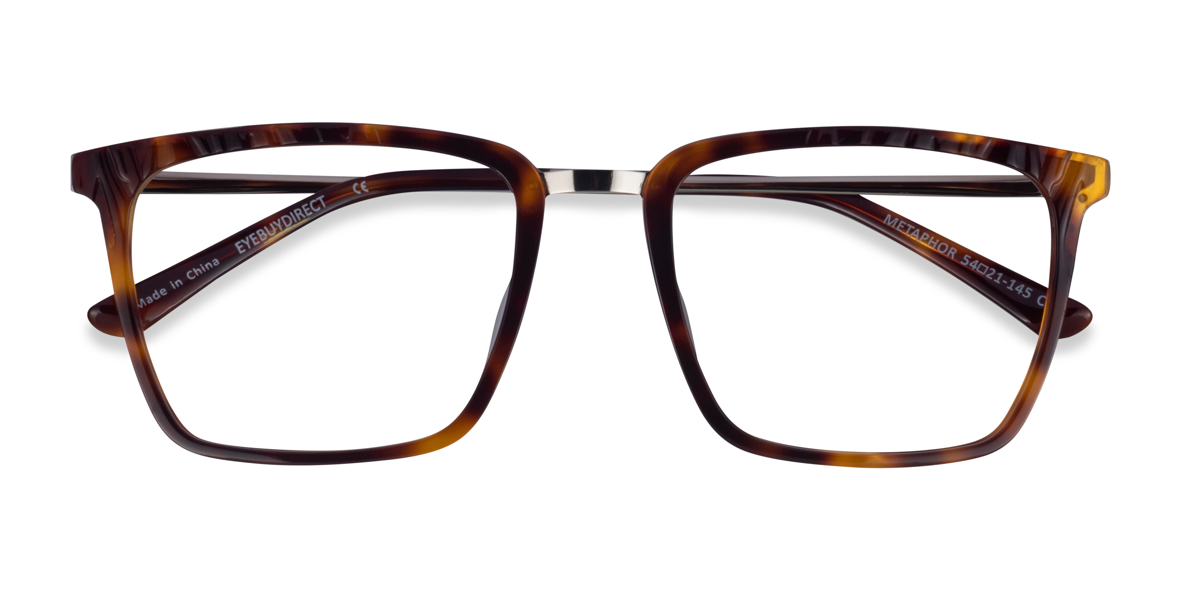 Tortoise Metaphor -  Metal Eyeglasses