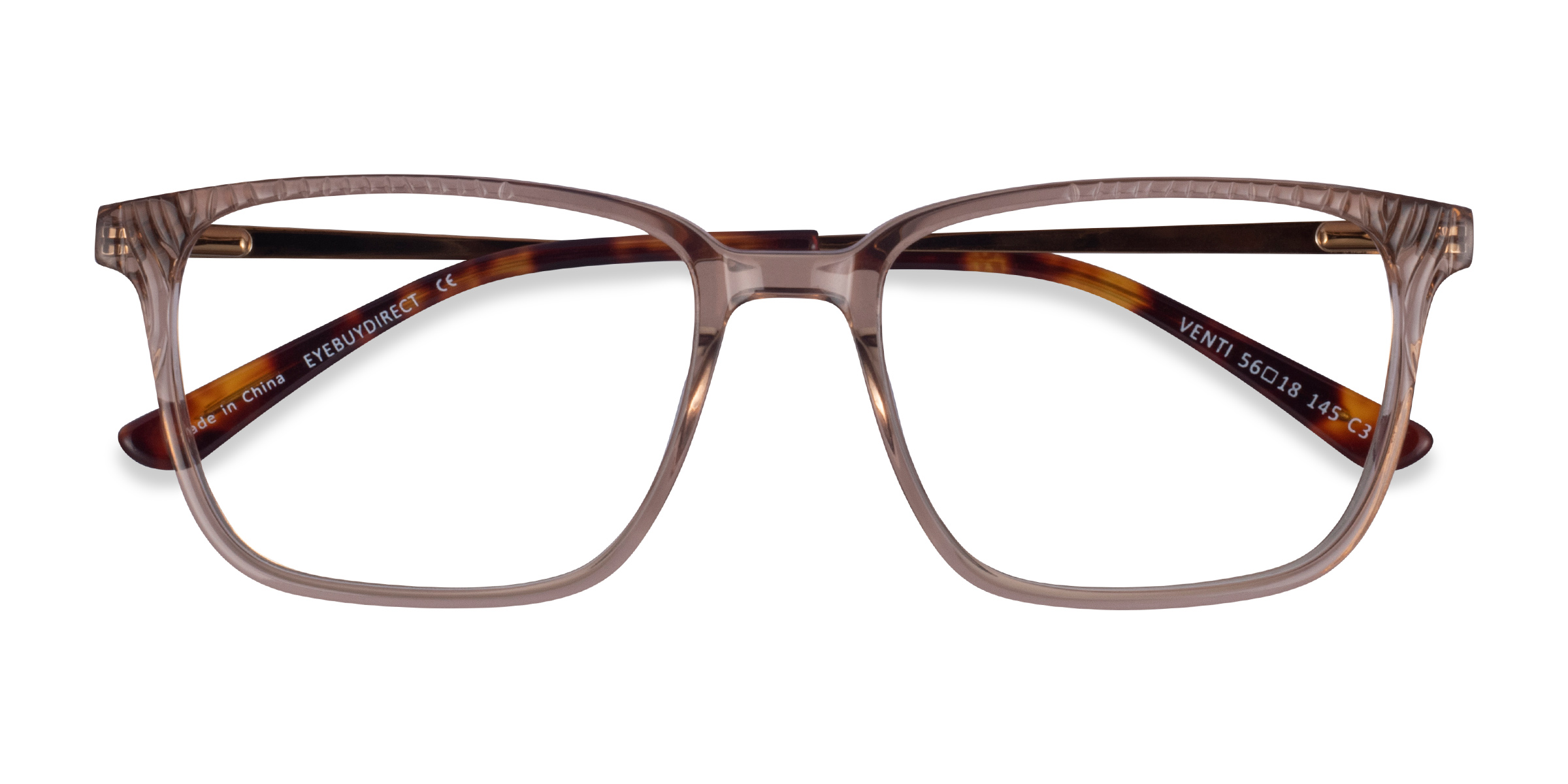Clear Brown Venti - Metal Eyeglasses