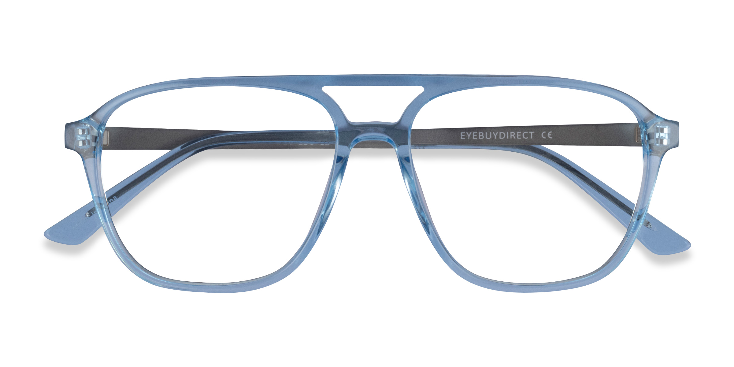 Clear Blue Metropolis - Metal Eyeglasses